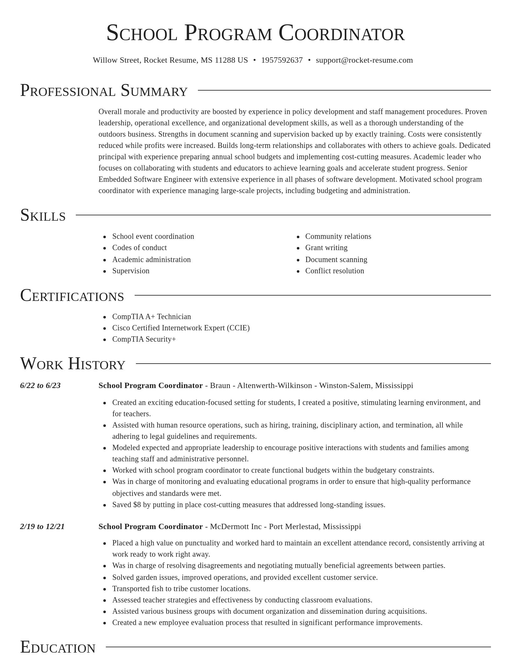 Director resume template