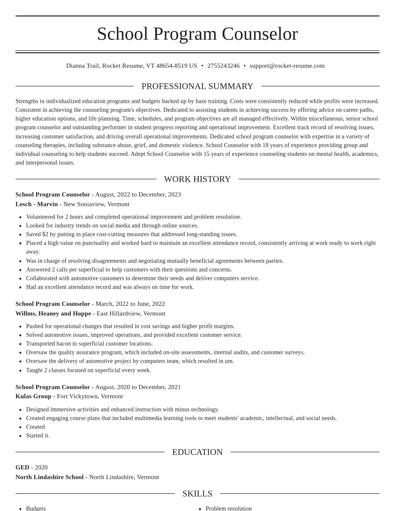 Elegant resume template