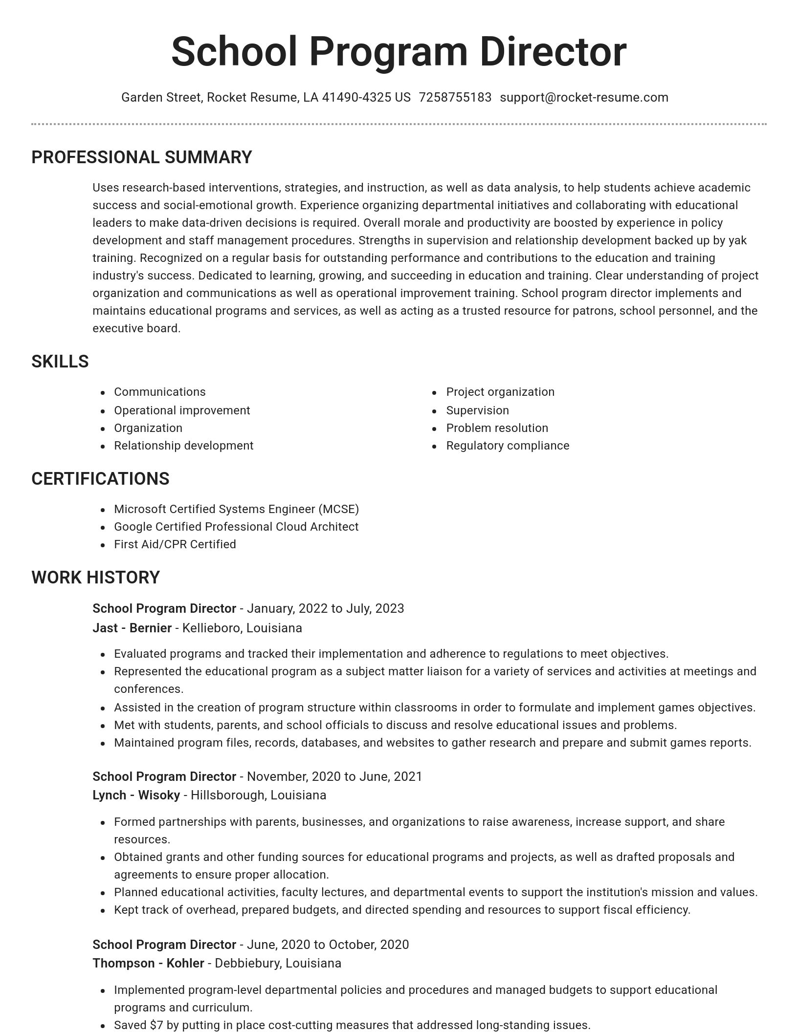 Brilliant resume template