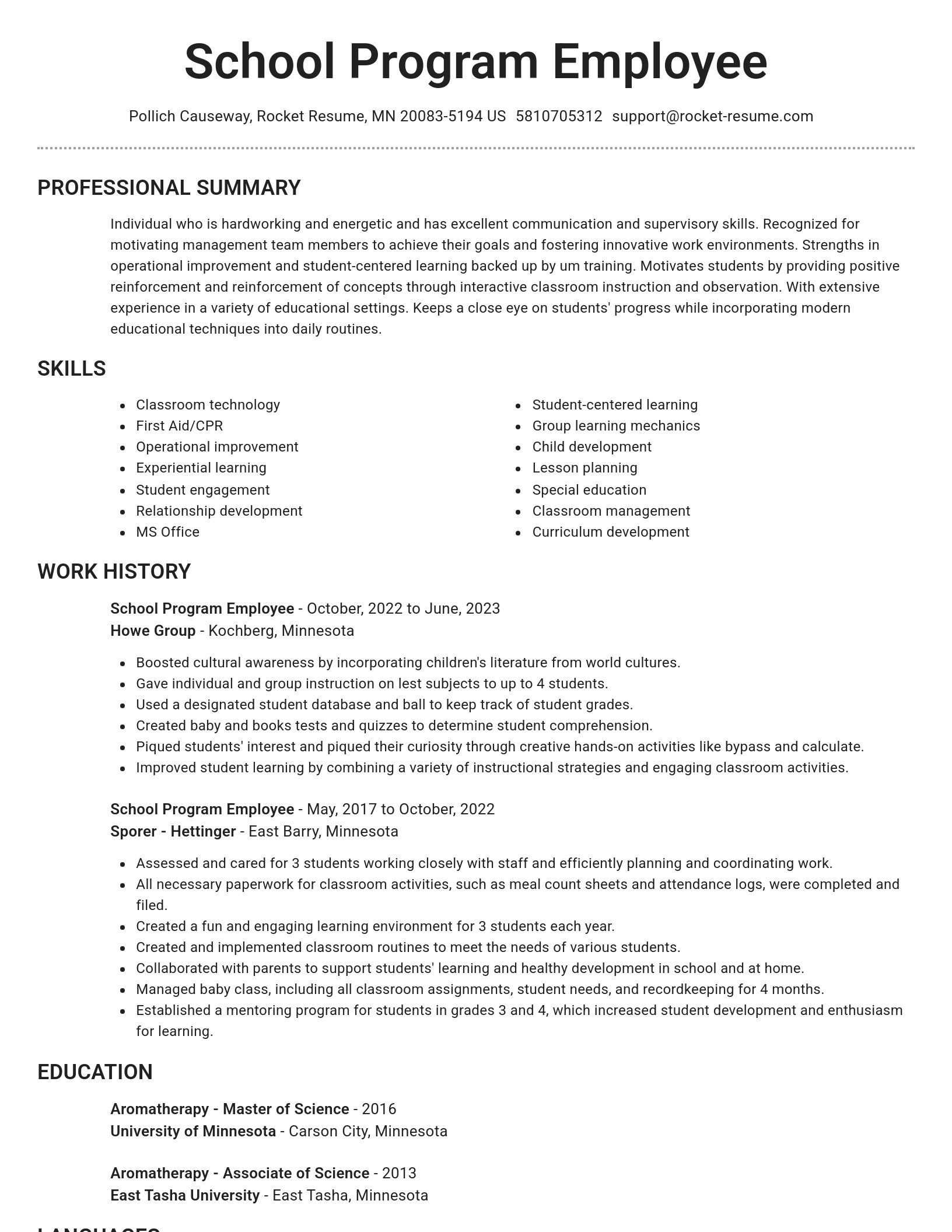Brilliant resume template