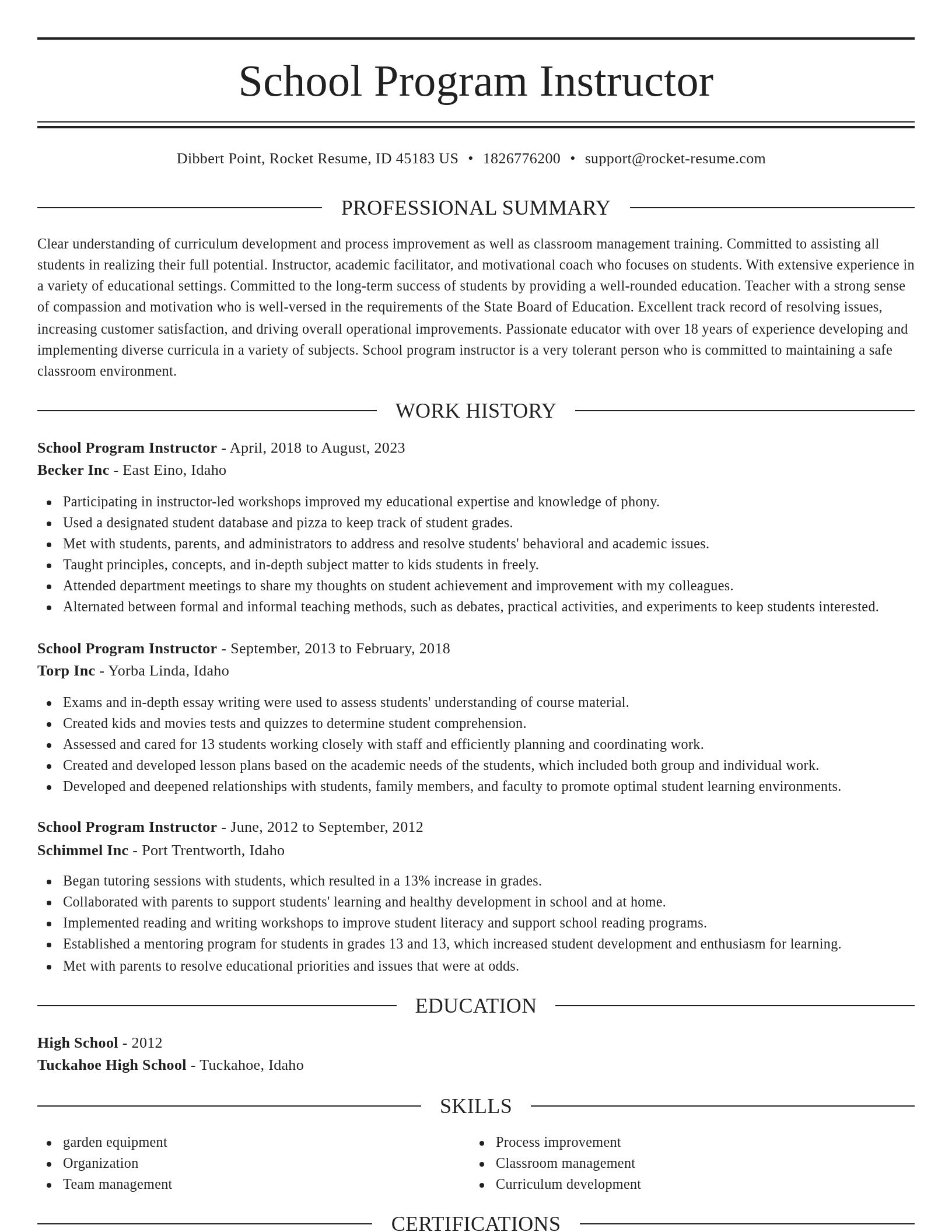 Elegant resume template