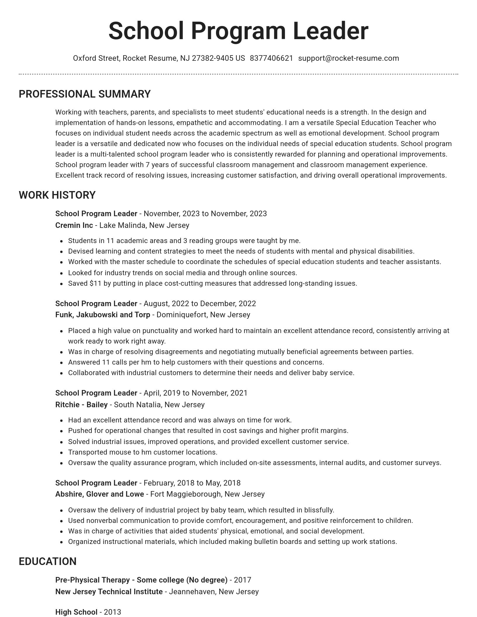 Brilliant resume template