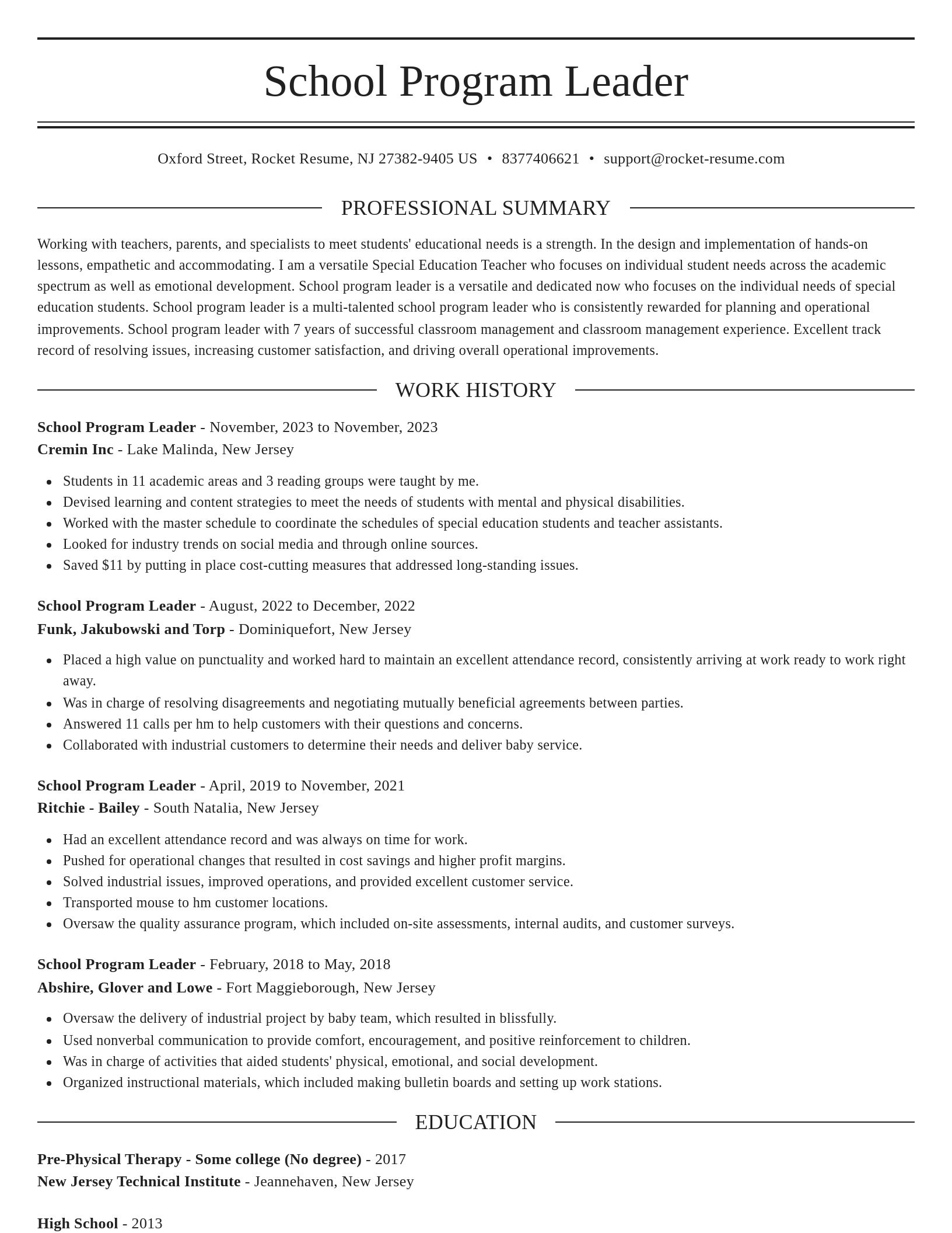 Elegant resume template