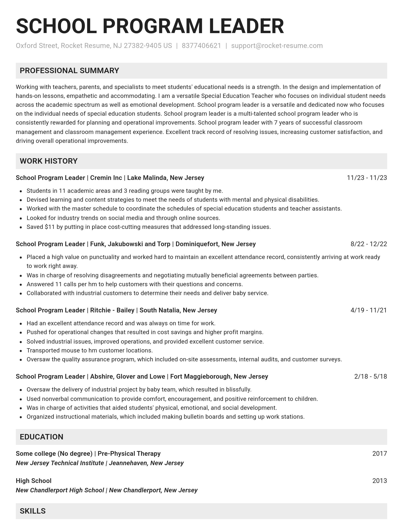 Genius resume template