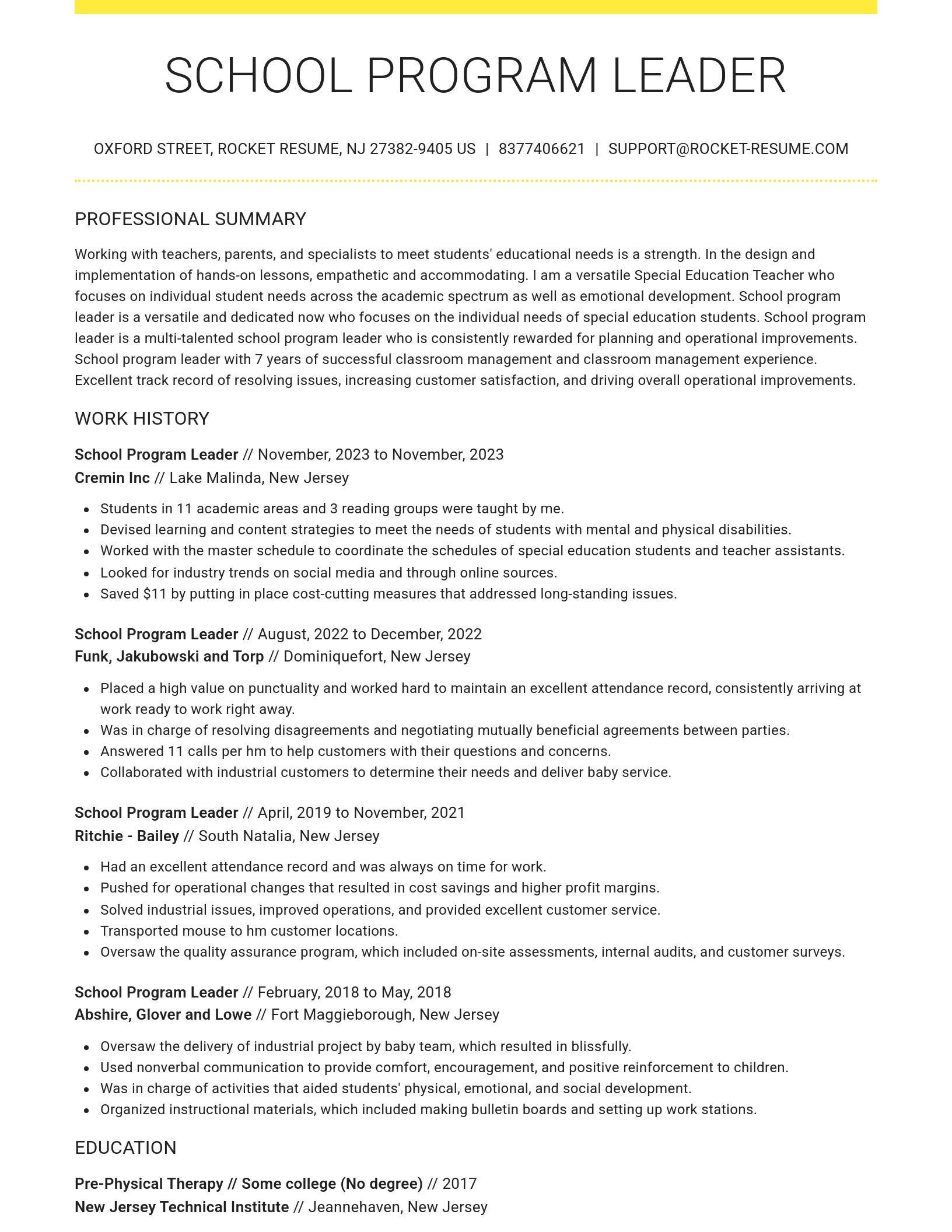 Grand resume template
