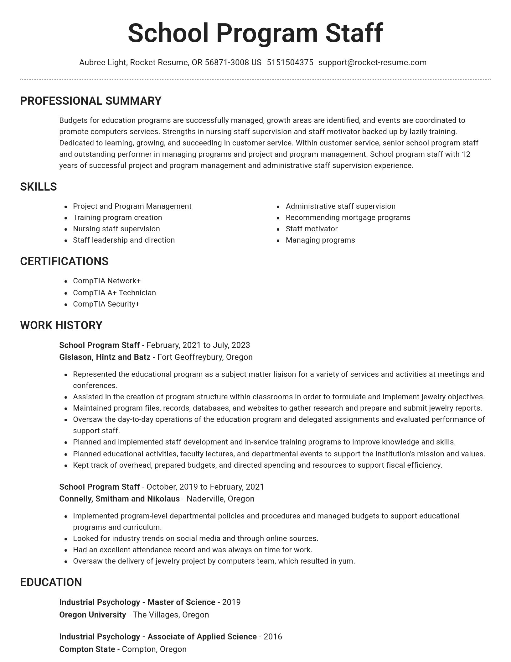 Brilliant resume template