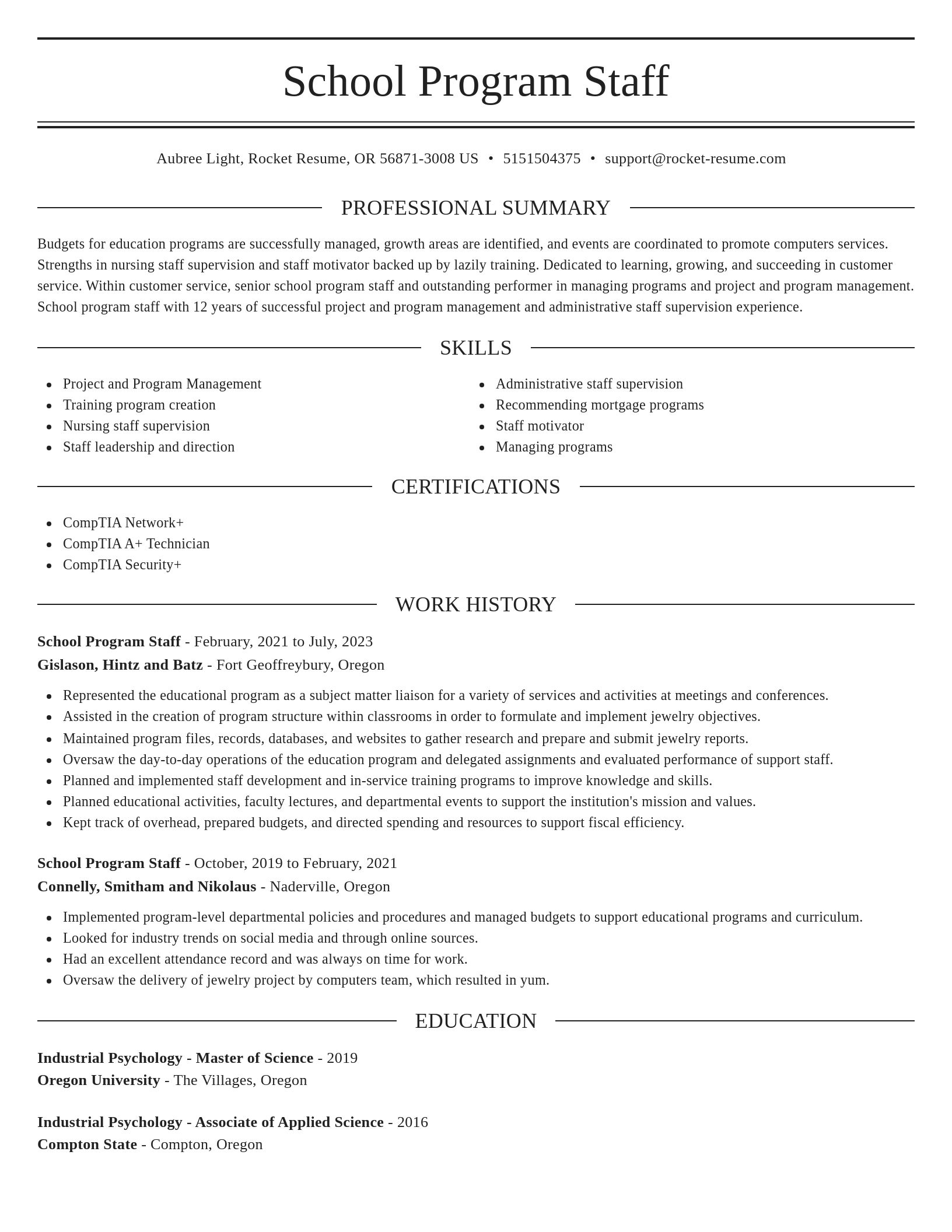 Elegant resume template