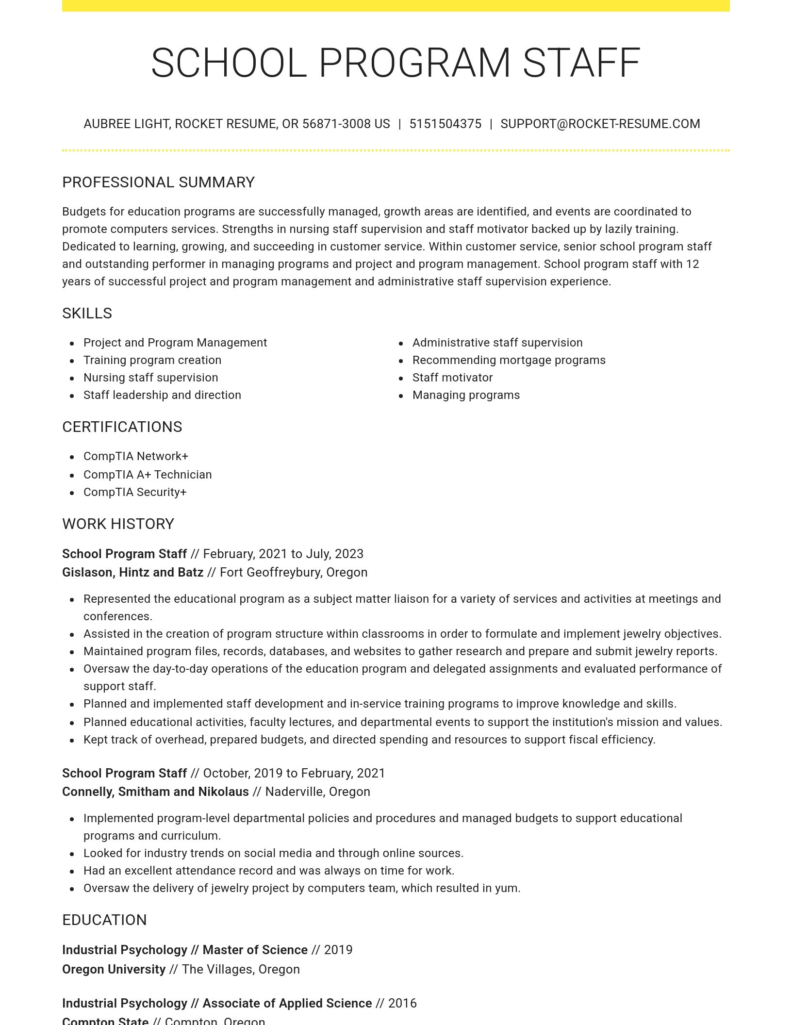Grand resume template