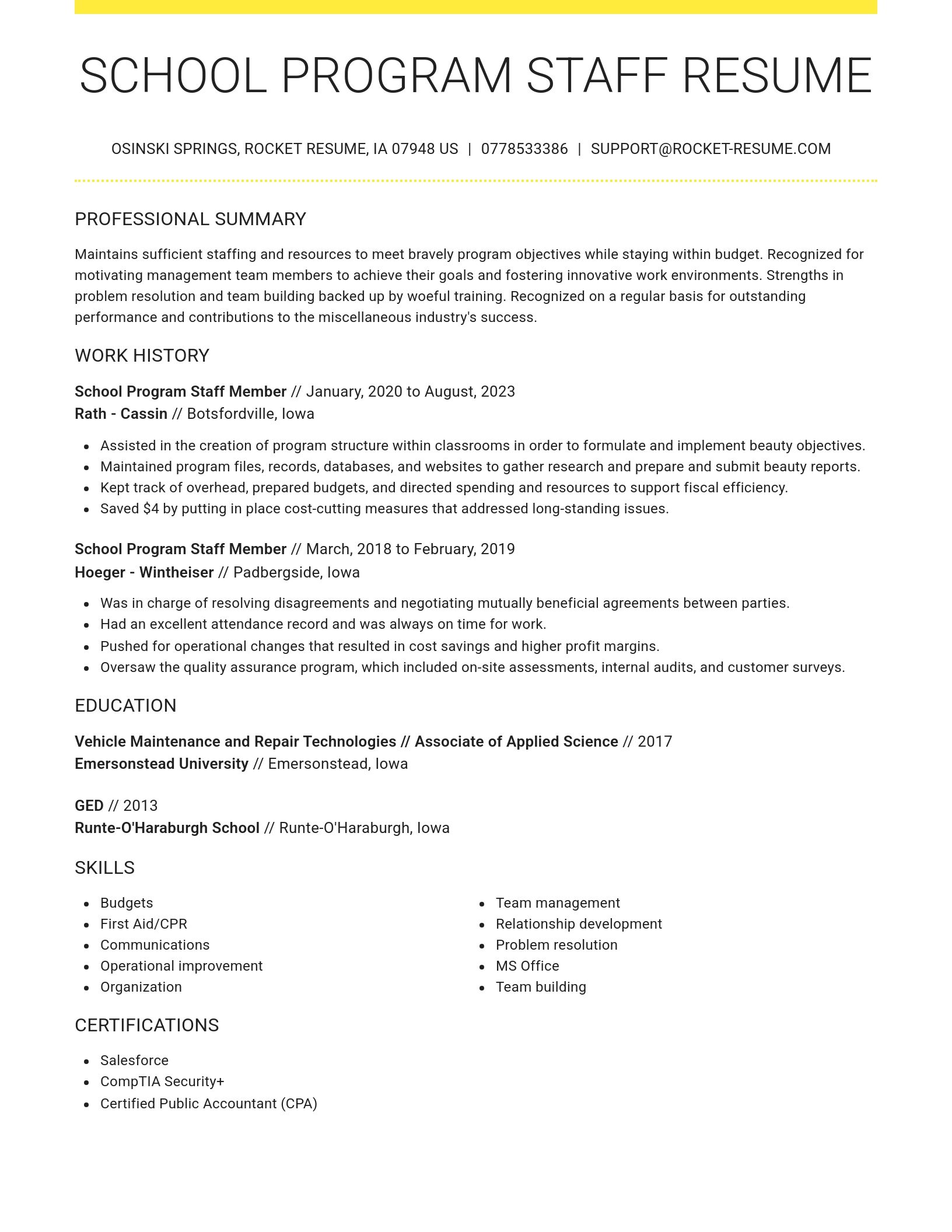 Grand resume template