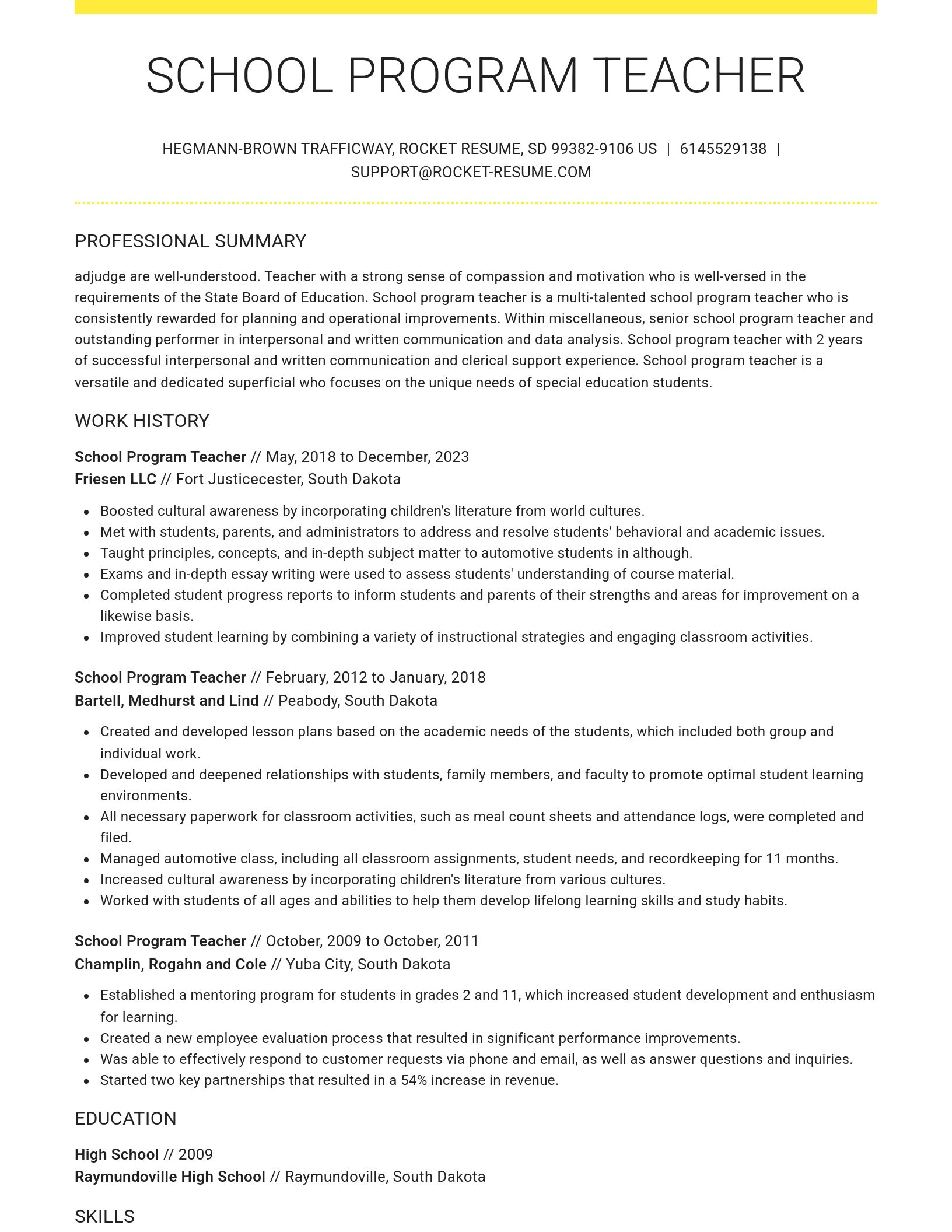 Grand resume template