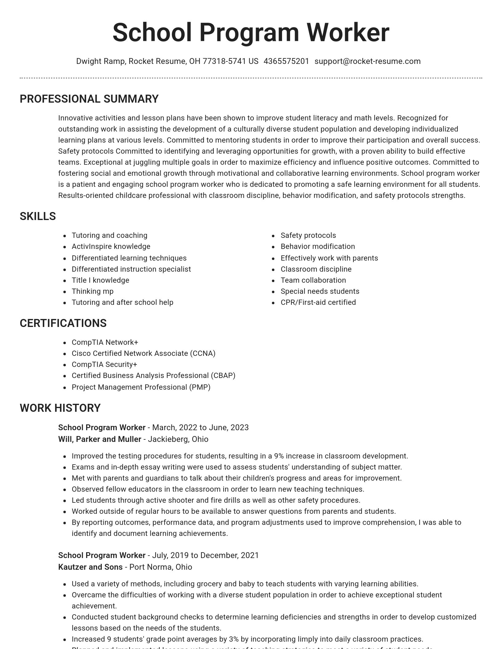 Brilliant resume template