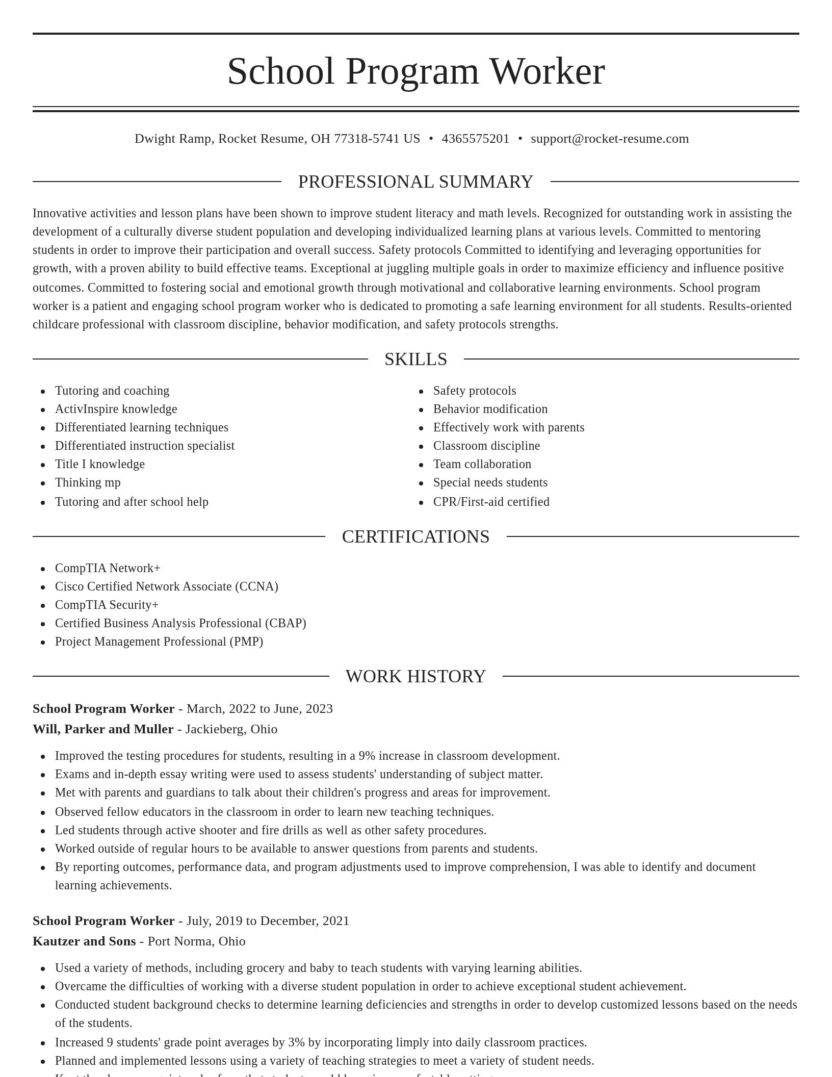 Elegant resume template