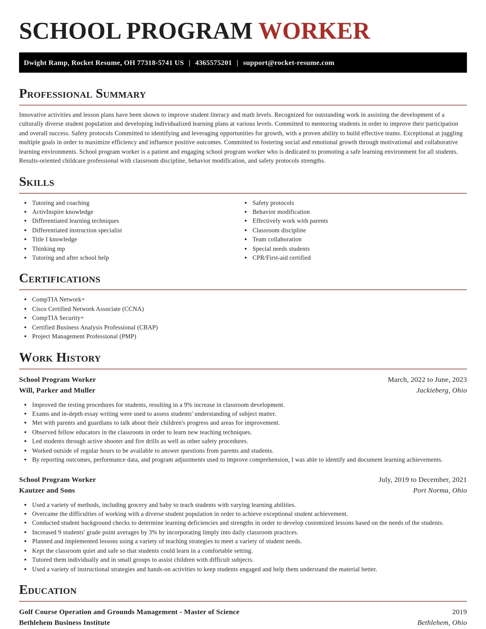 Exquisite resume template
