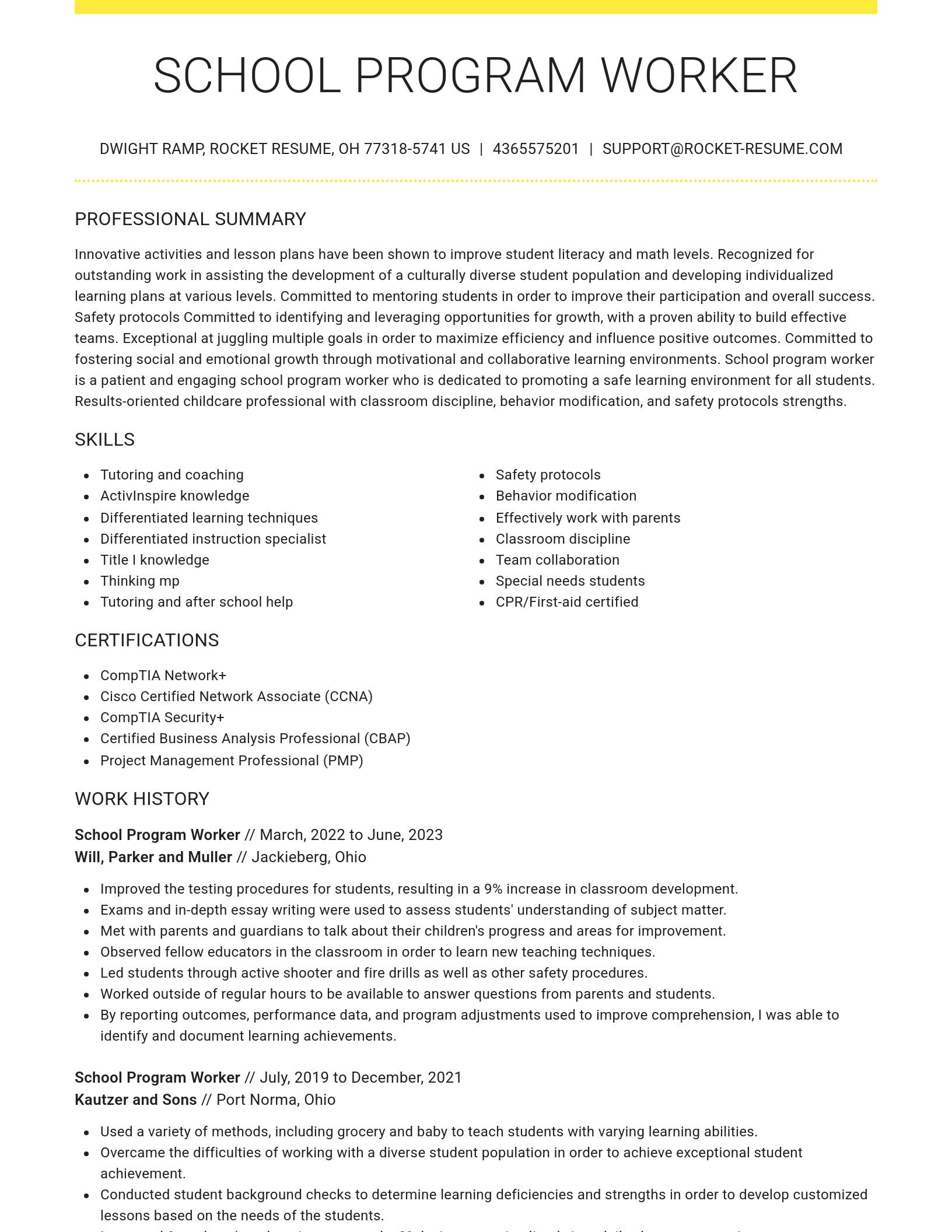 Grand resume template