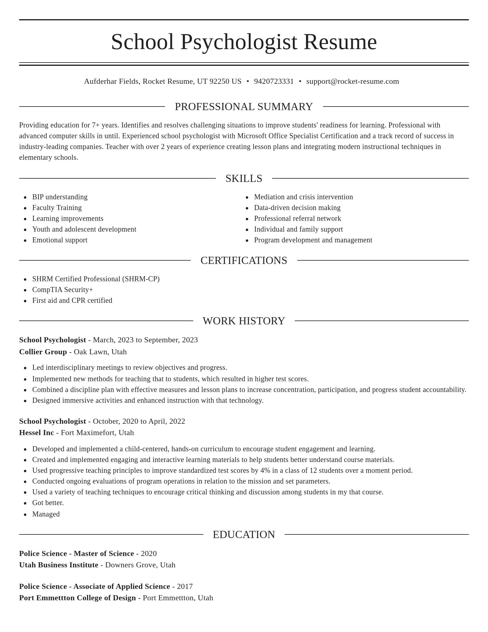 Elegant resume template