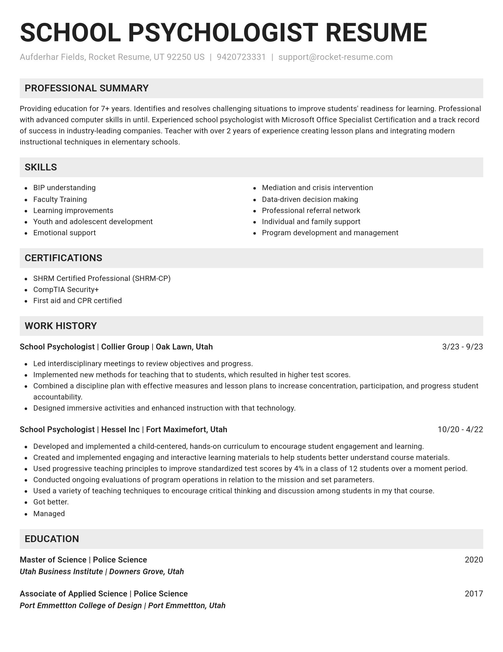 Genius resume template