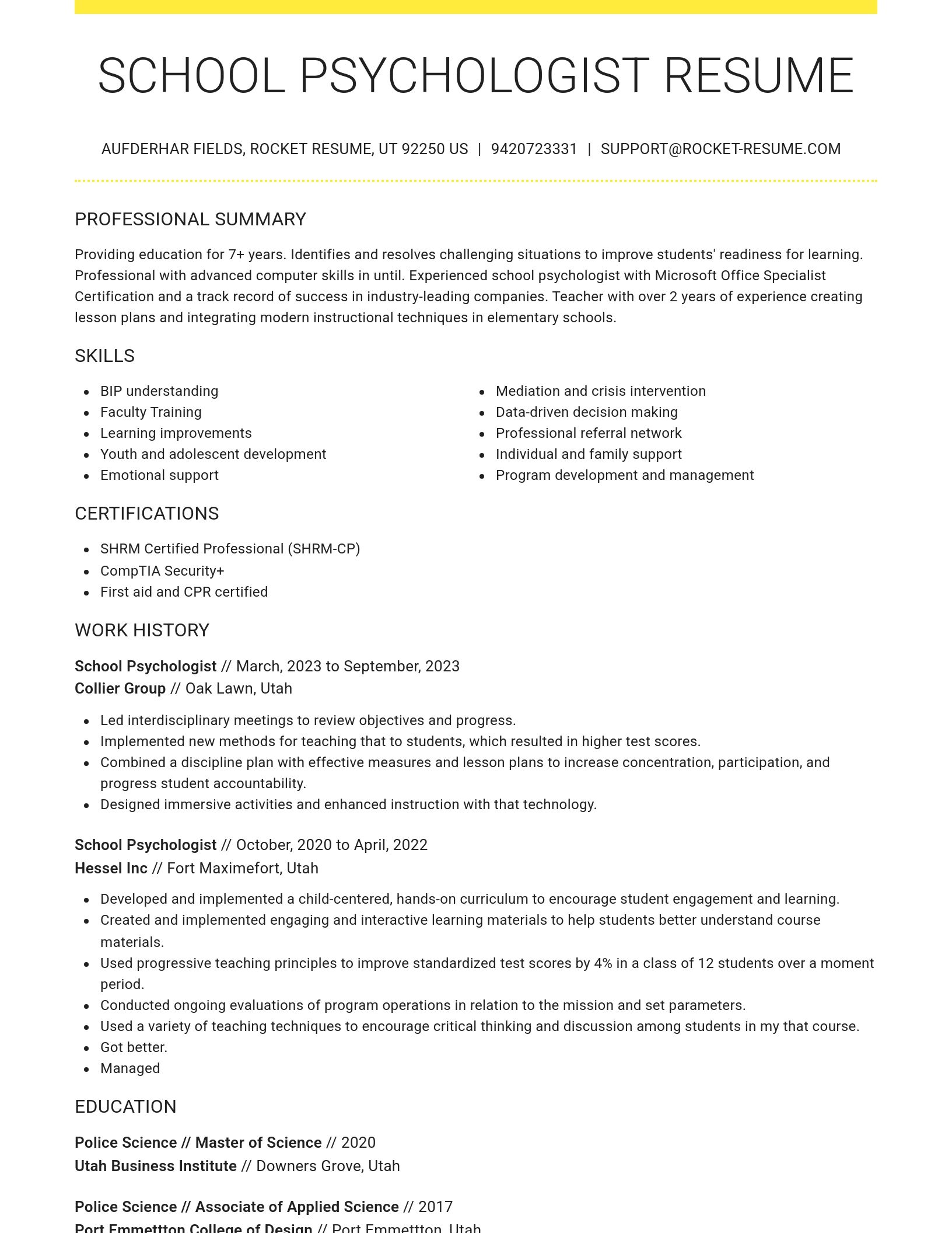 Grand resume template