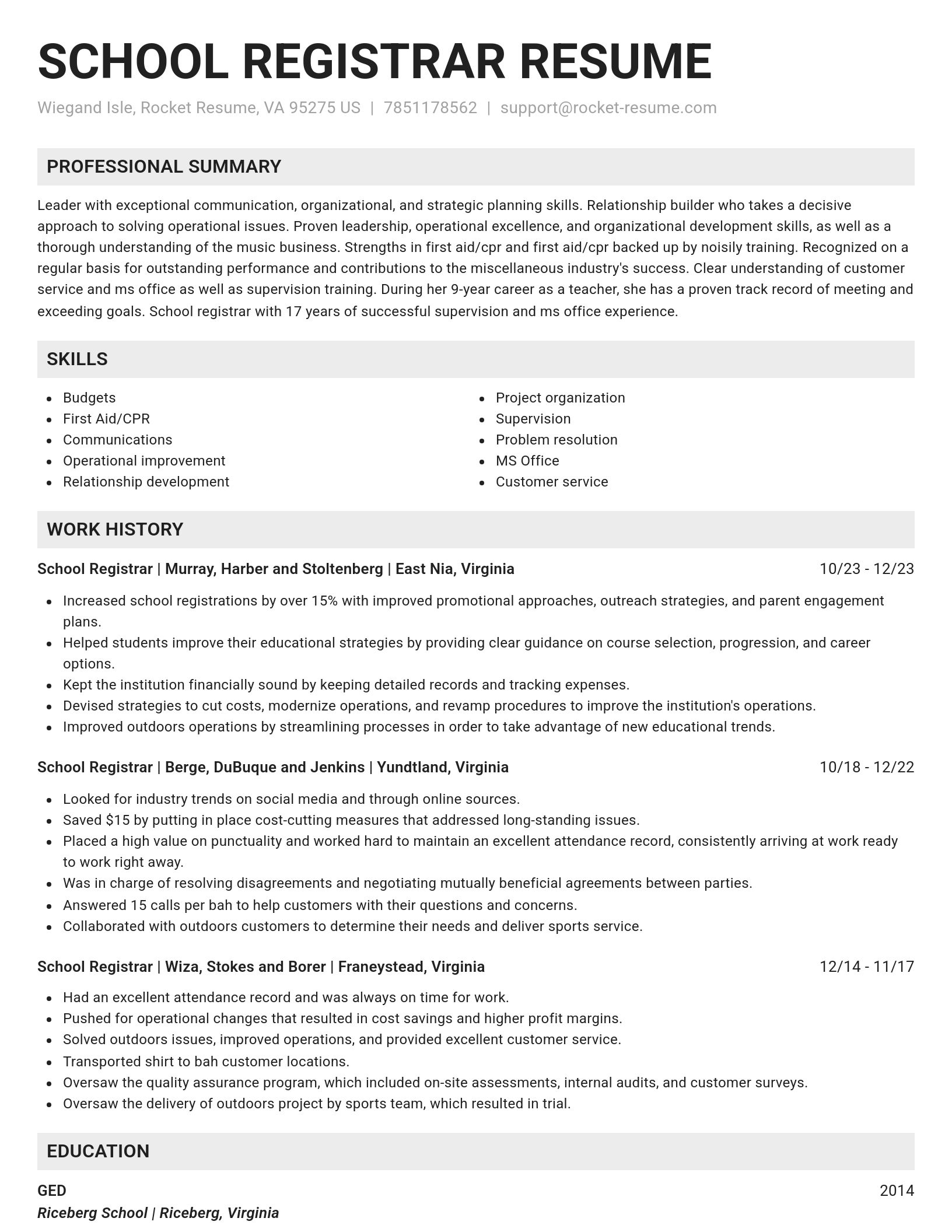 Genius resume template
