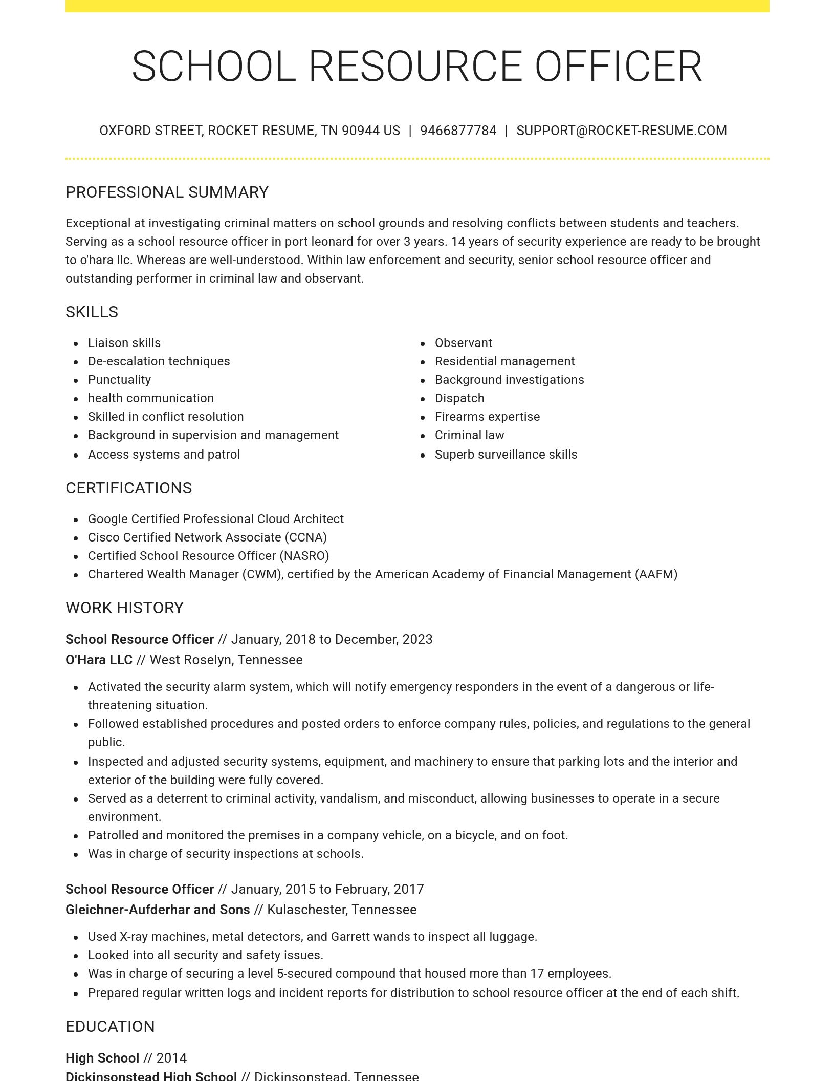 Grand resume template