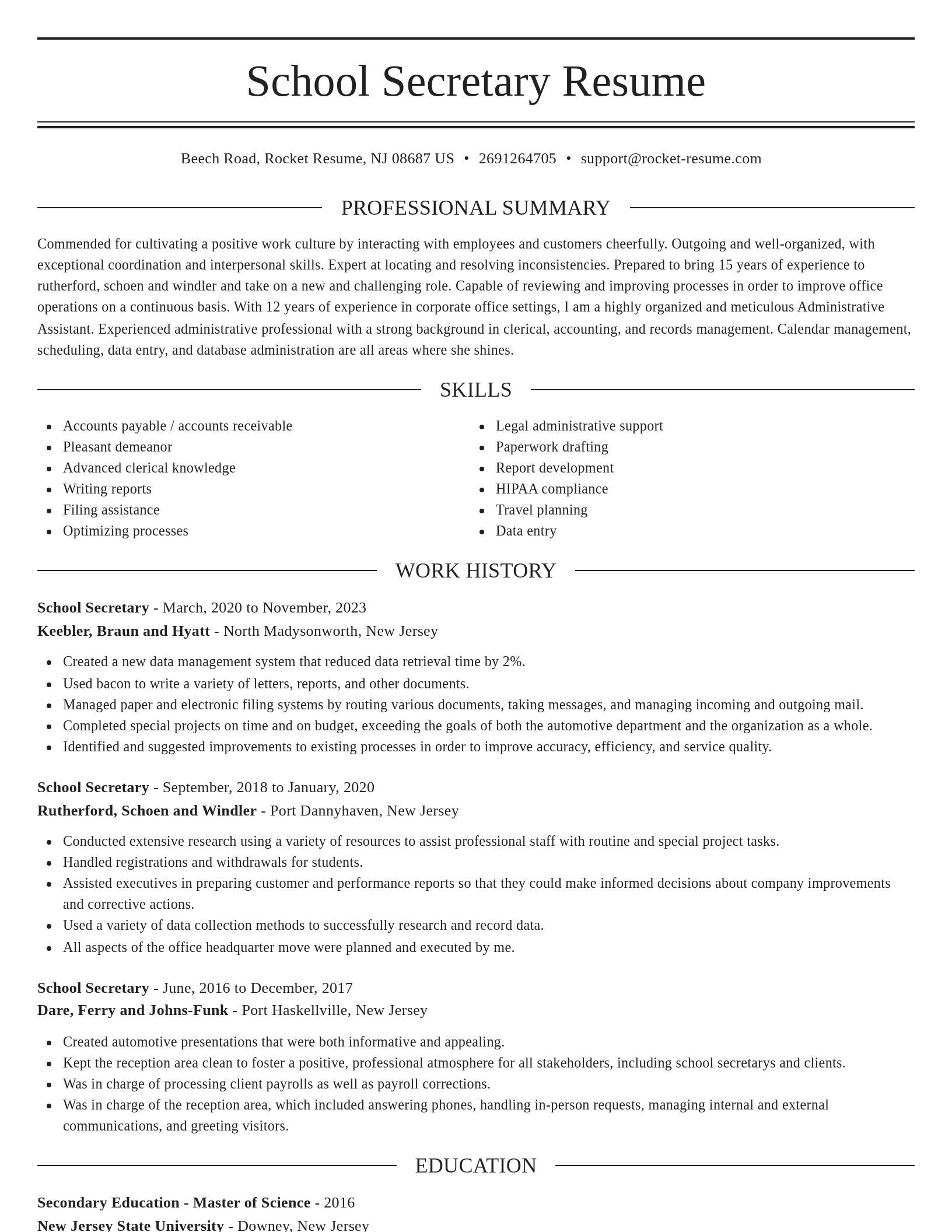 Elegant resume template