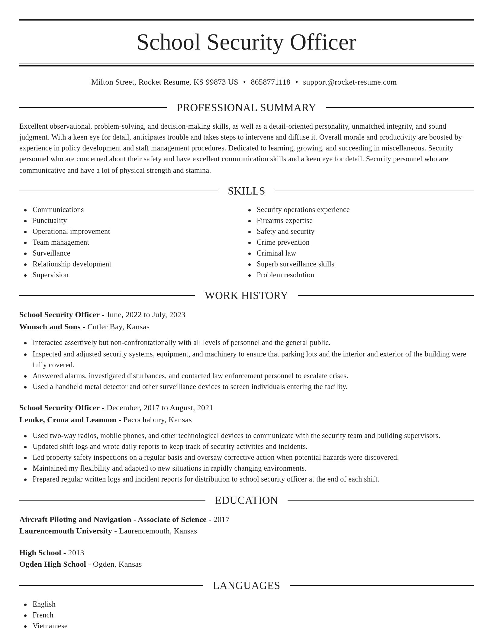 Elegant resume template