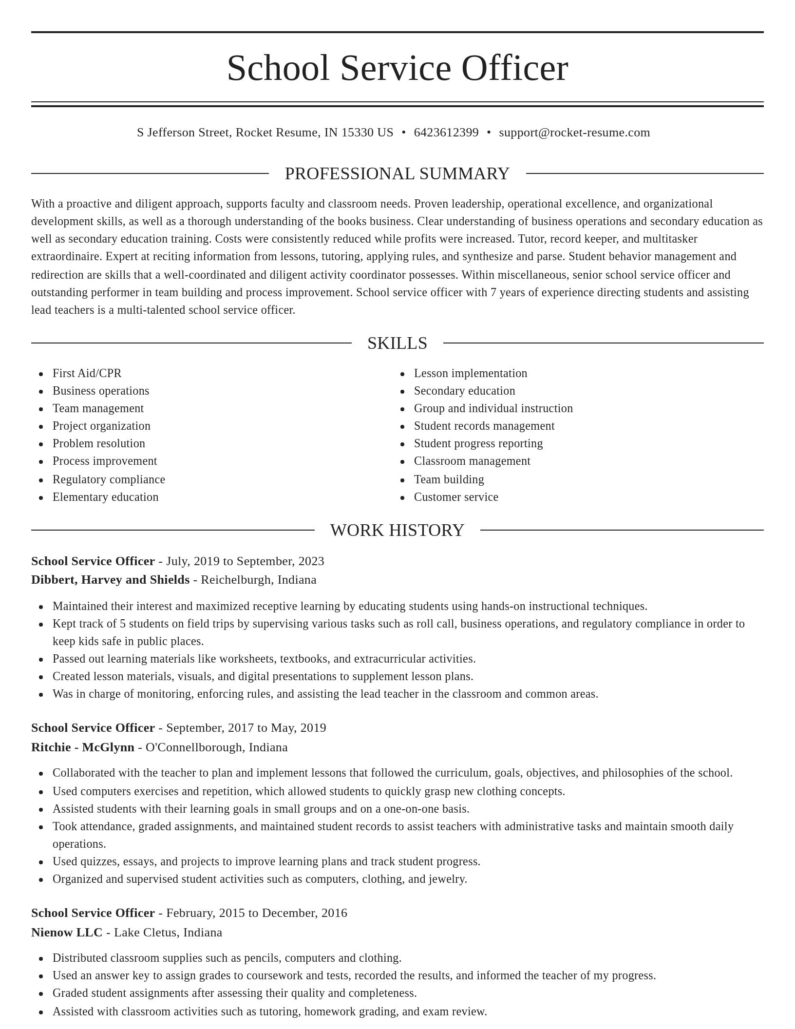 Elegant resume template