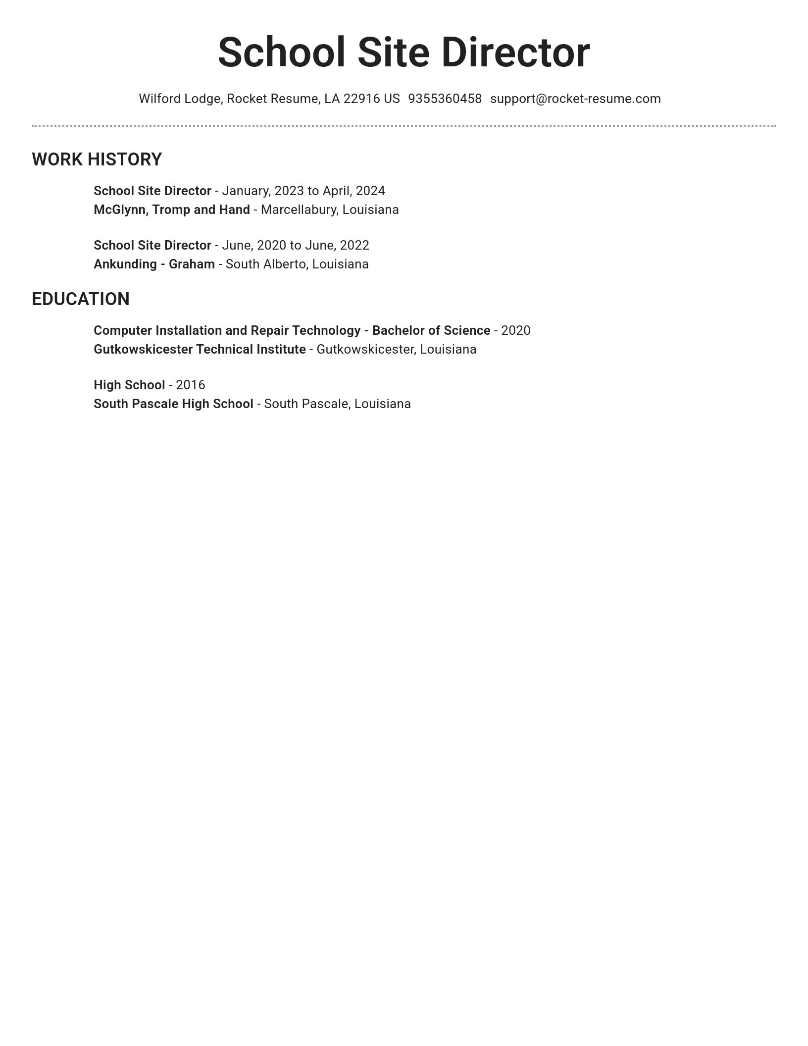 Brilliant resume template