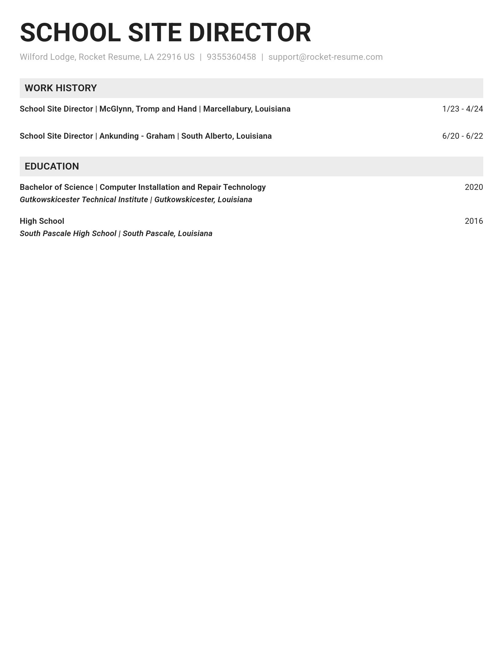 Genius resume template