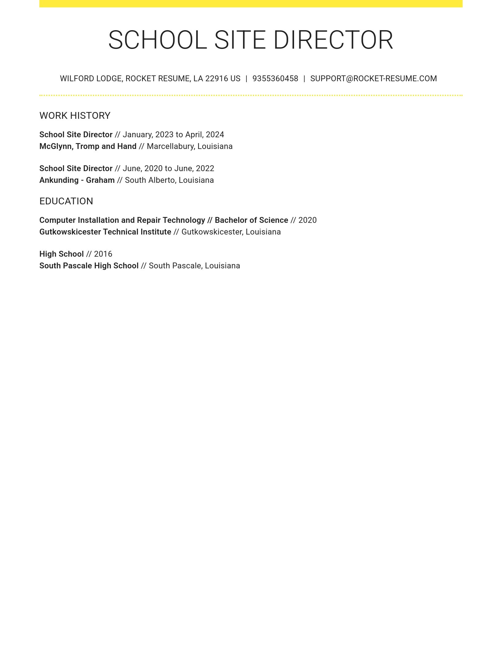 Grand resume template