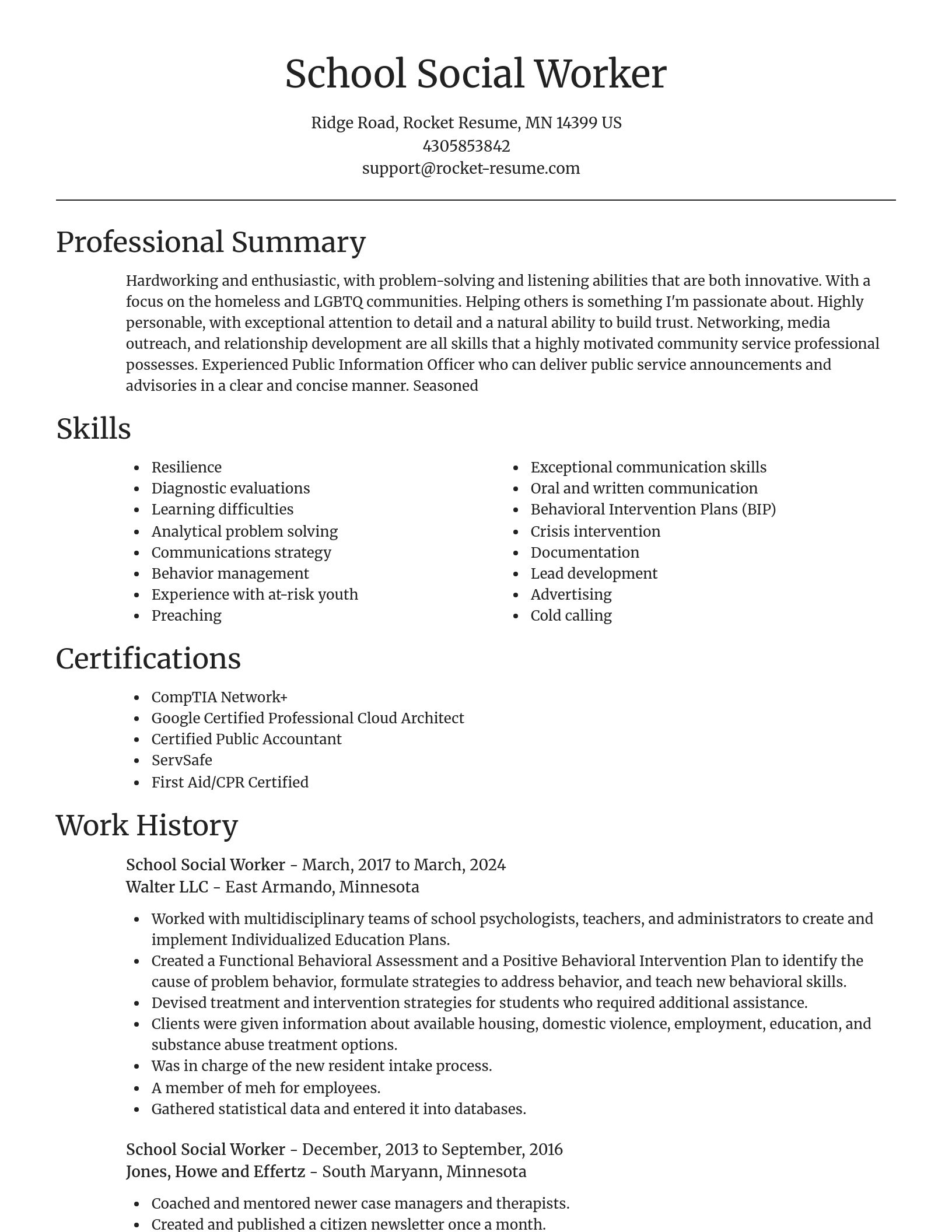 Focal Point resume template