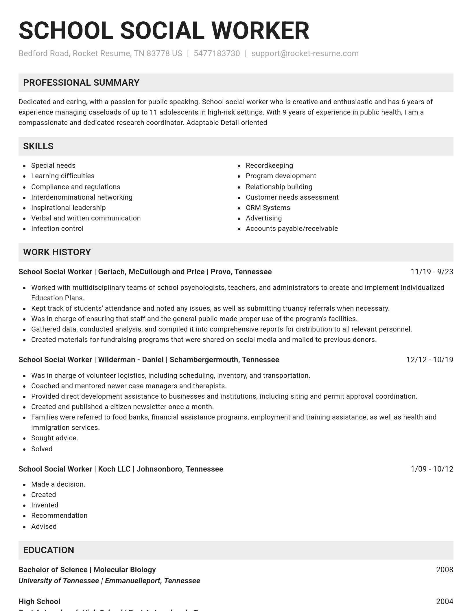 Genius resume template