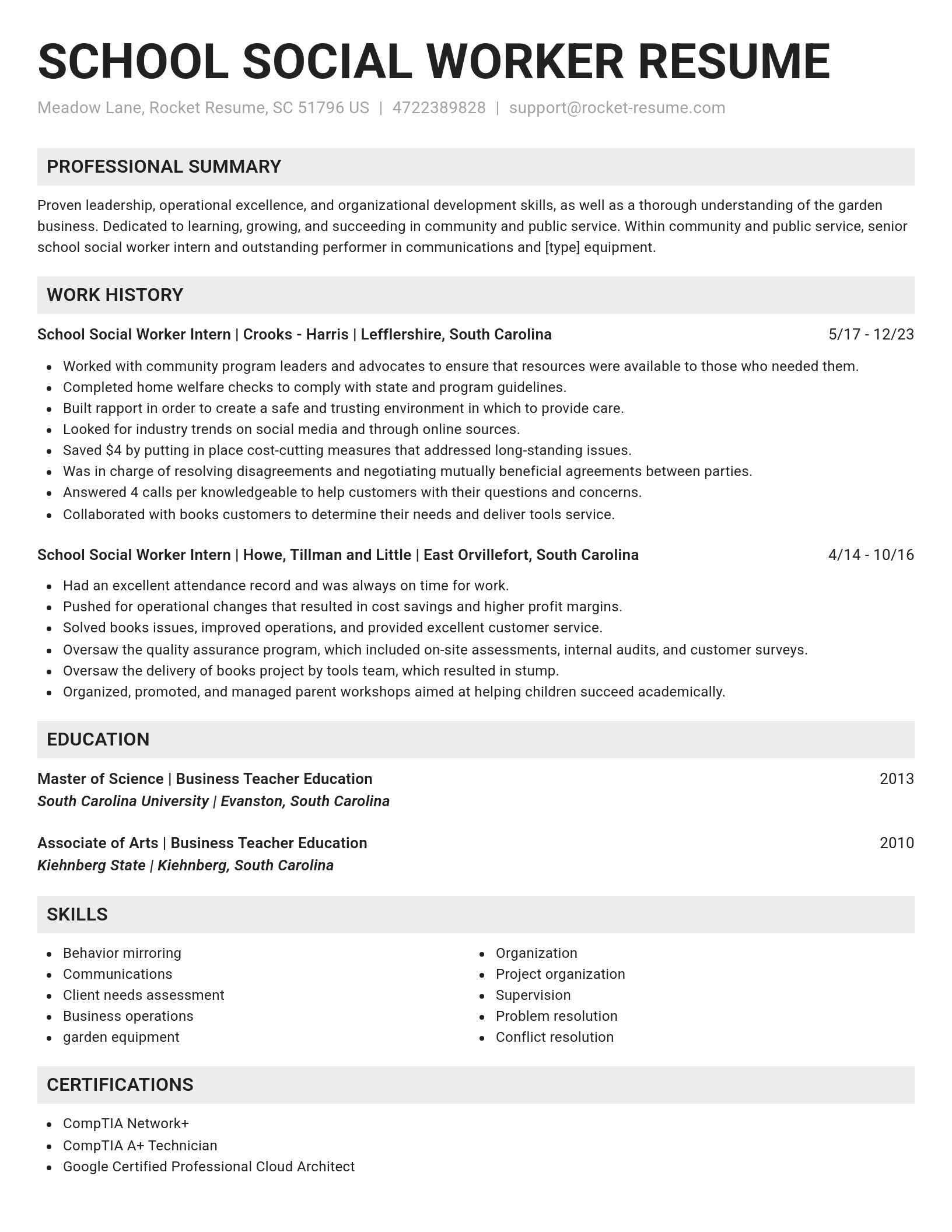 Genius resume template