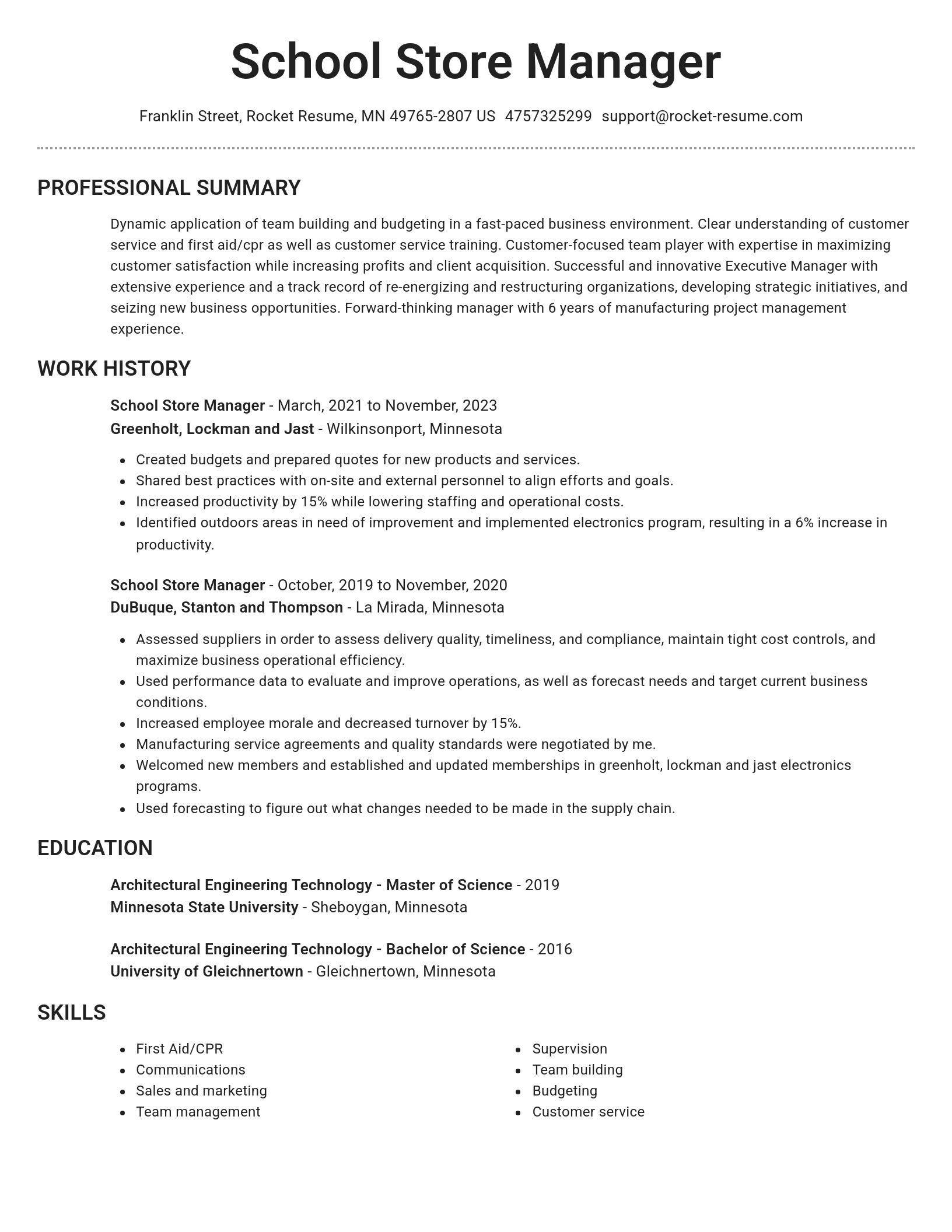 Brilliant resume template