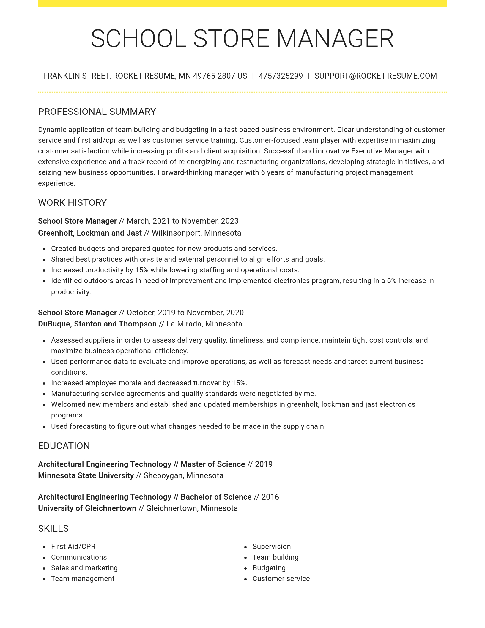 Grand resume template