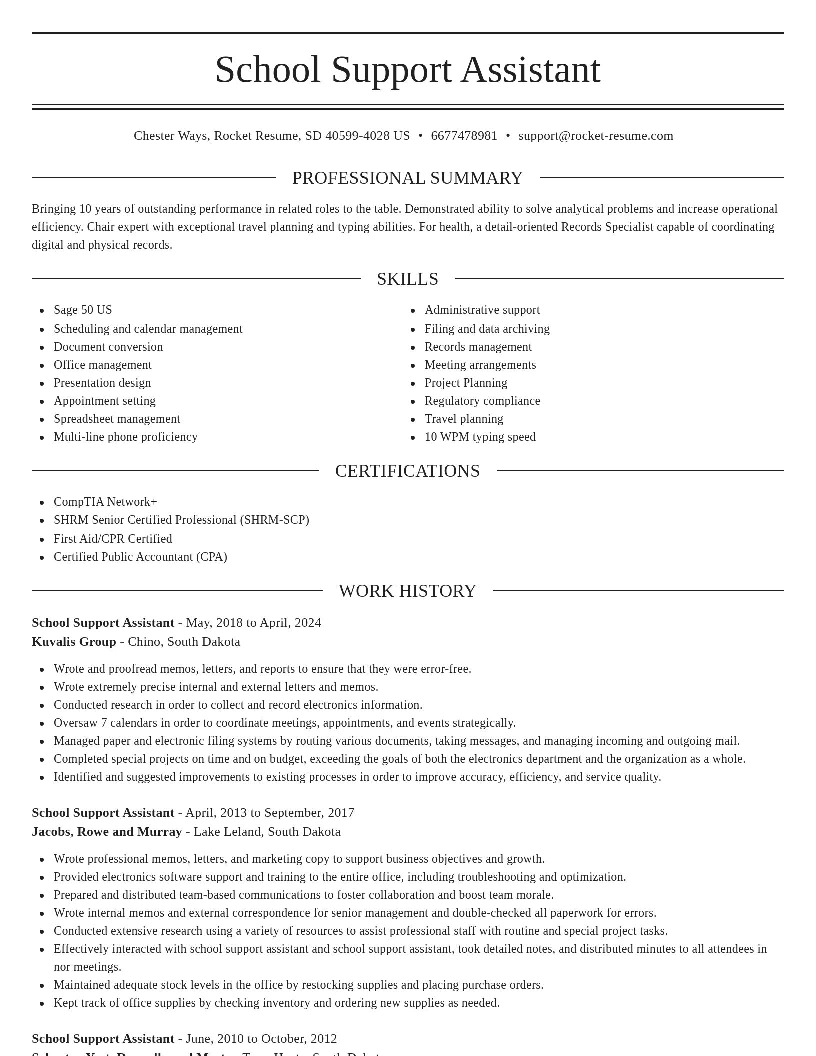 Elegant resume template