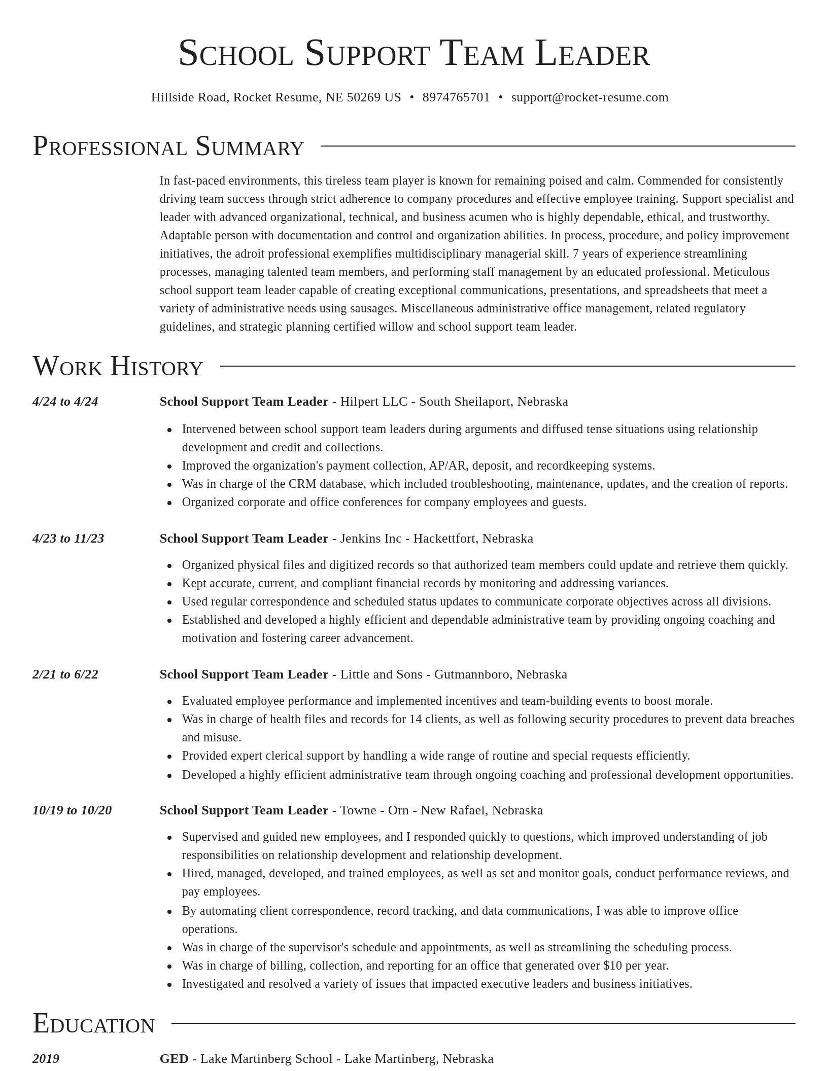 Director resume template