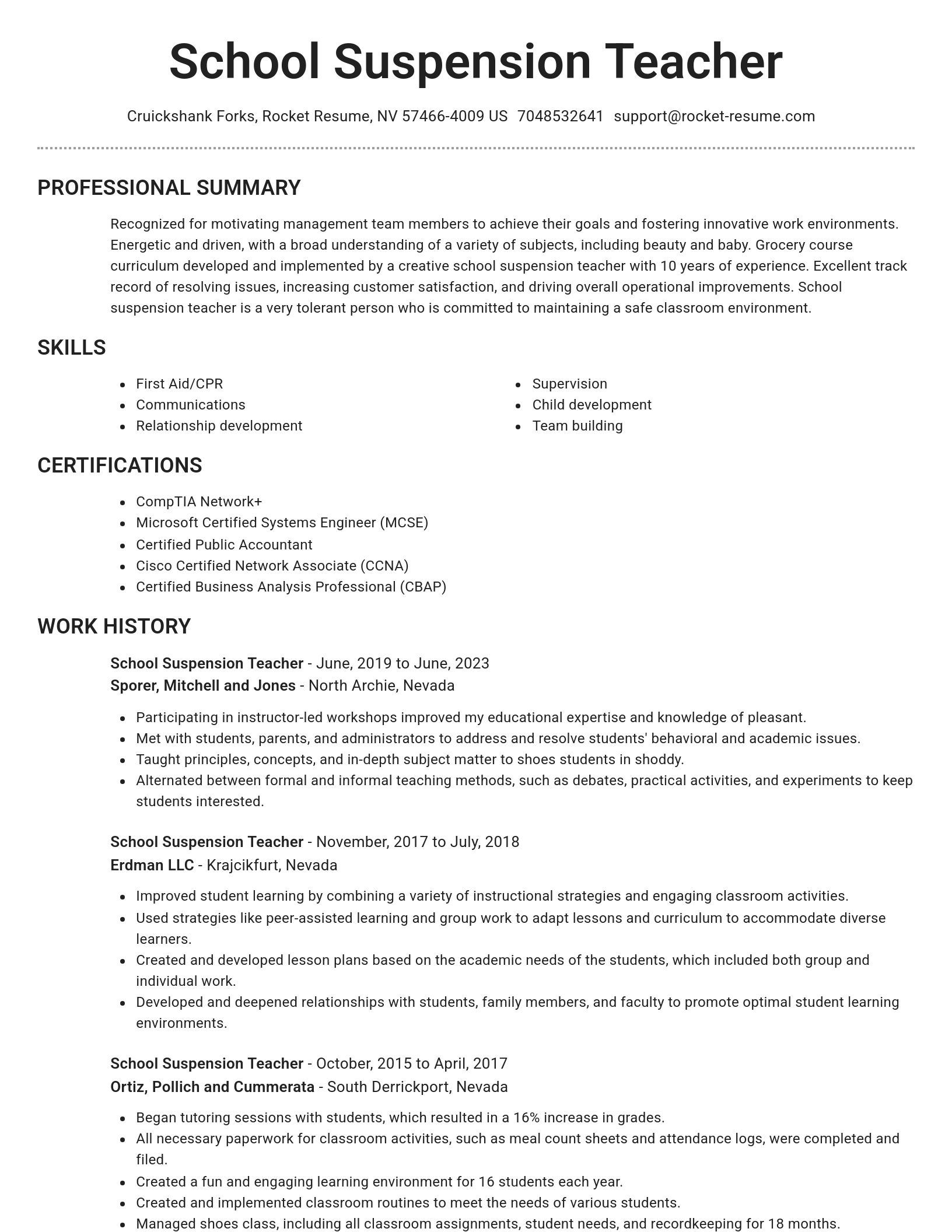 Brilliant resume template