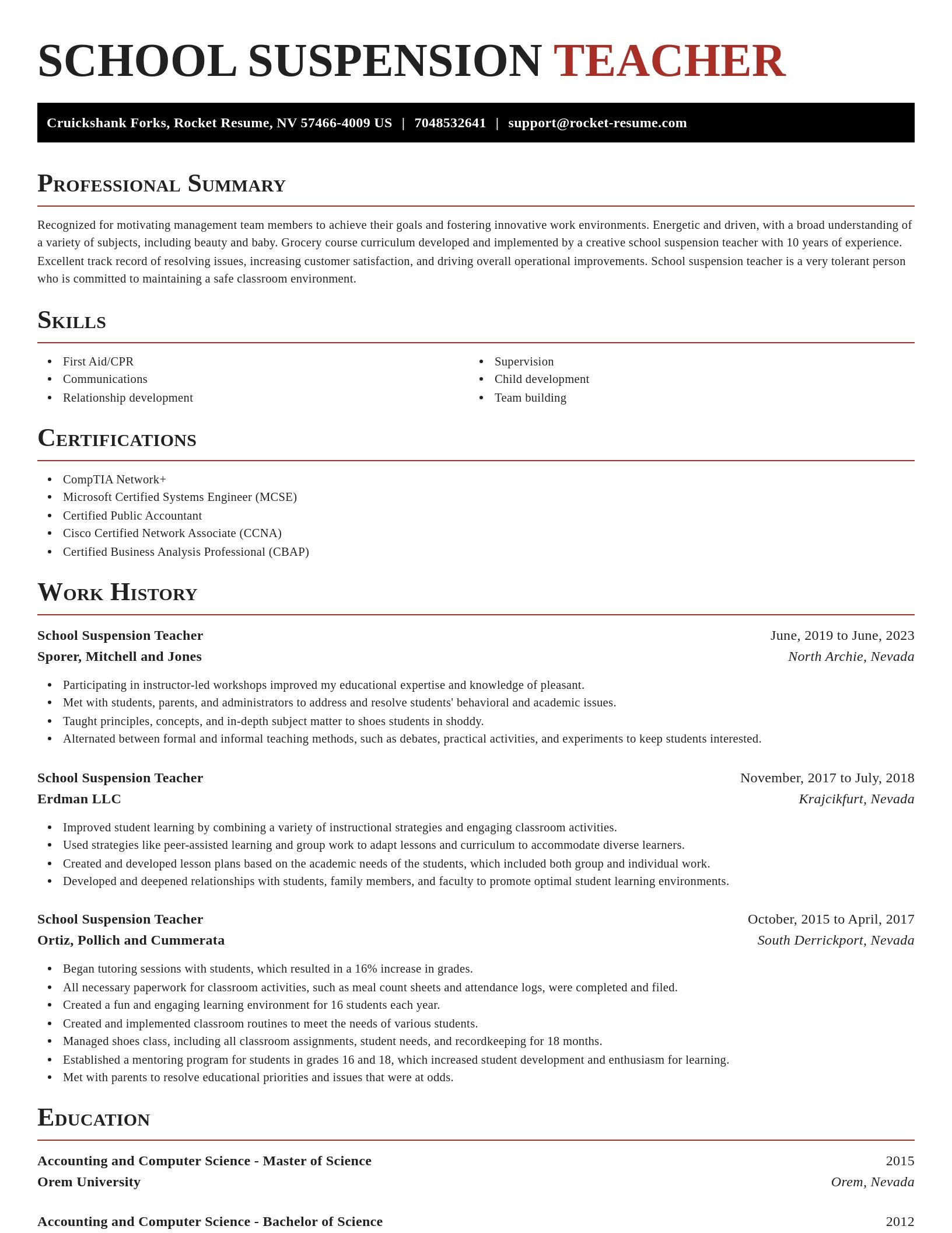 Exquisite resume template