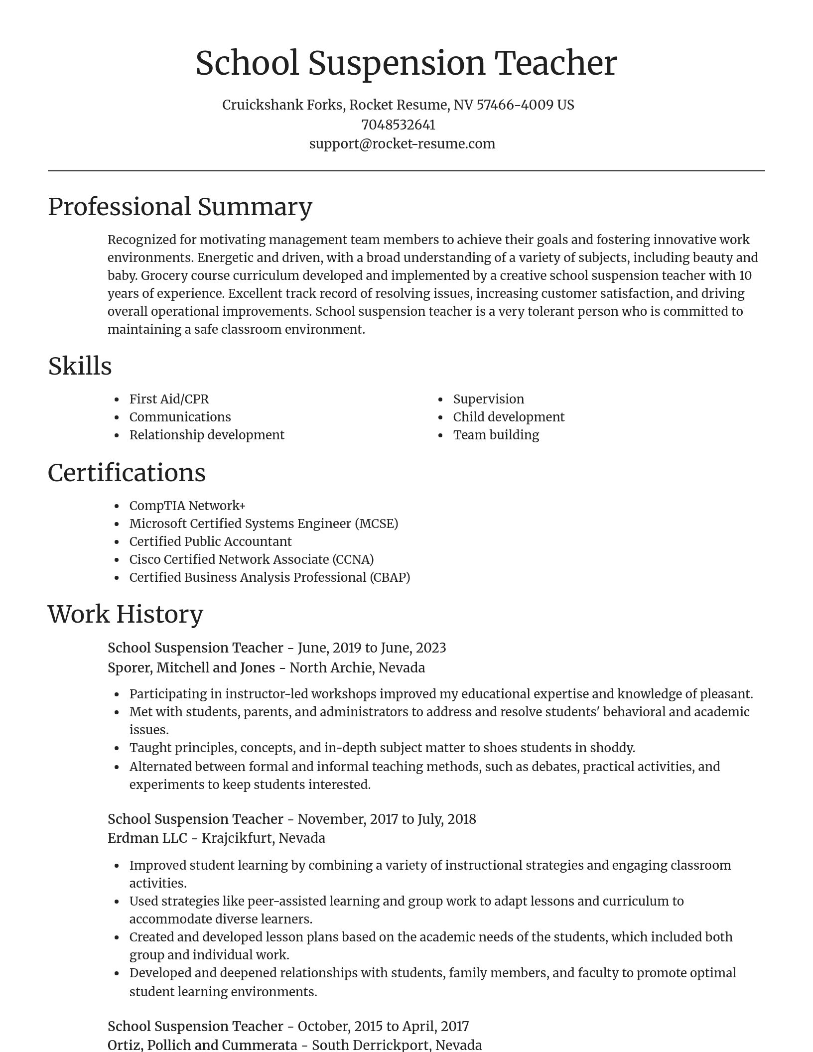 Focal Point resume template