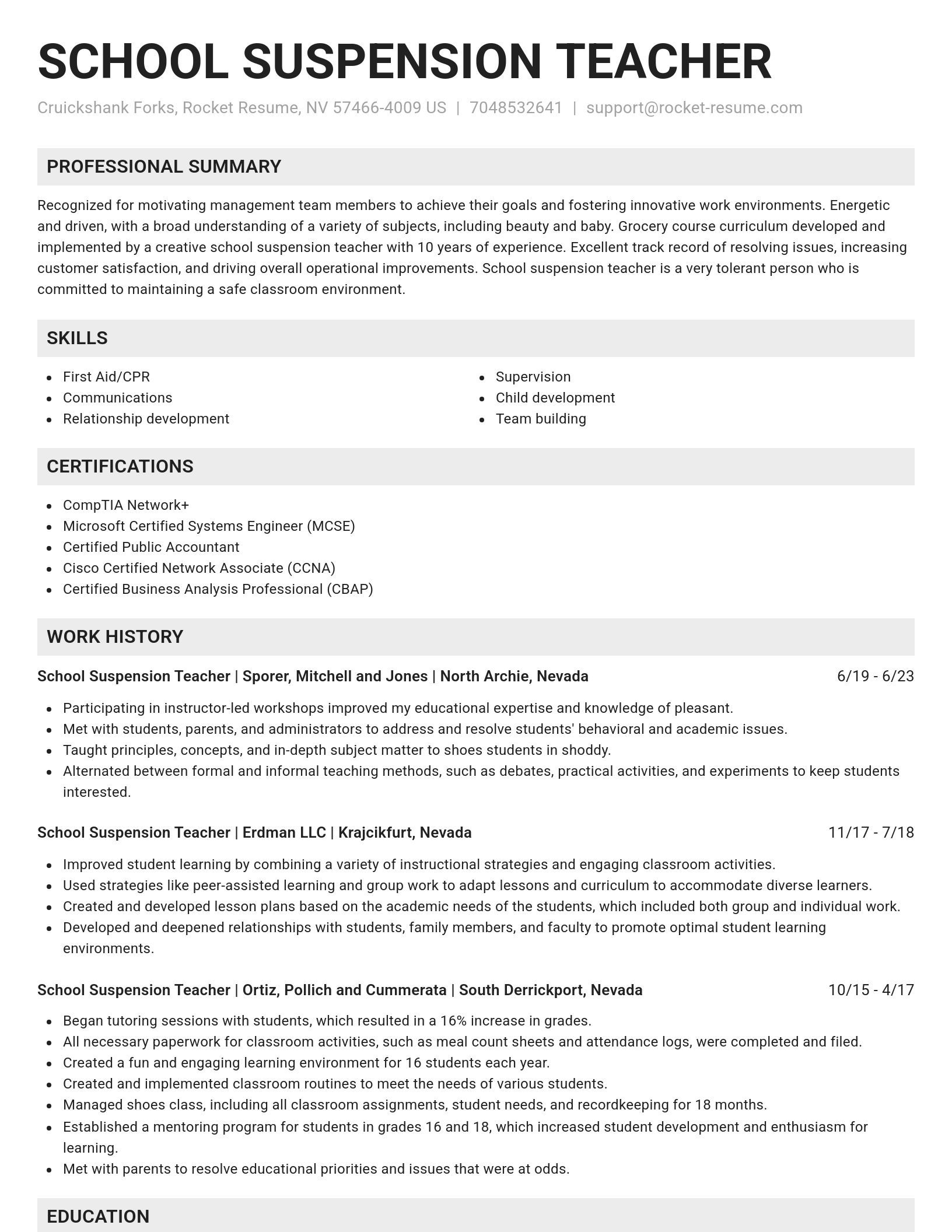 Genius resume template