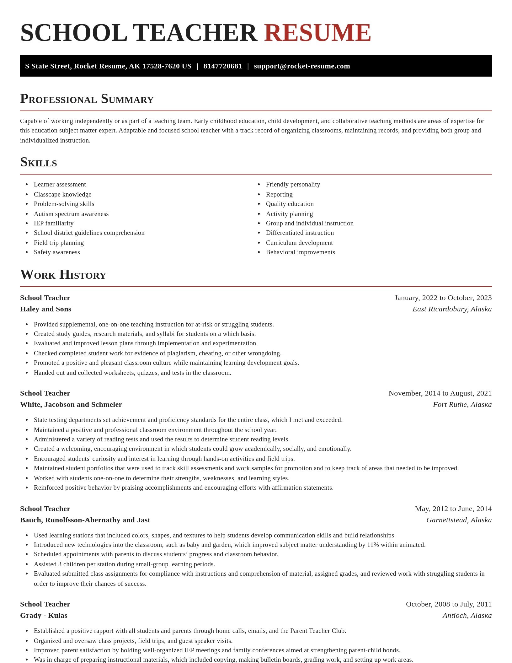 Exquisite resume template