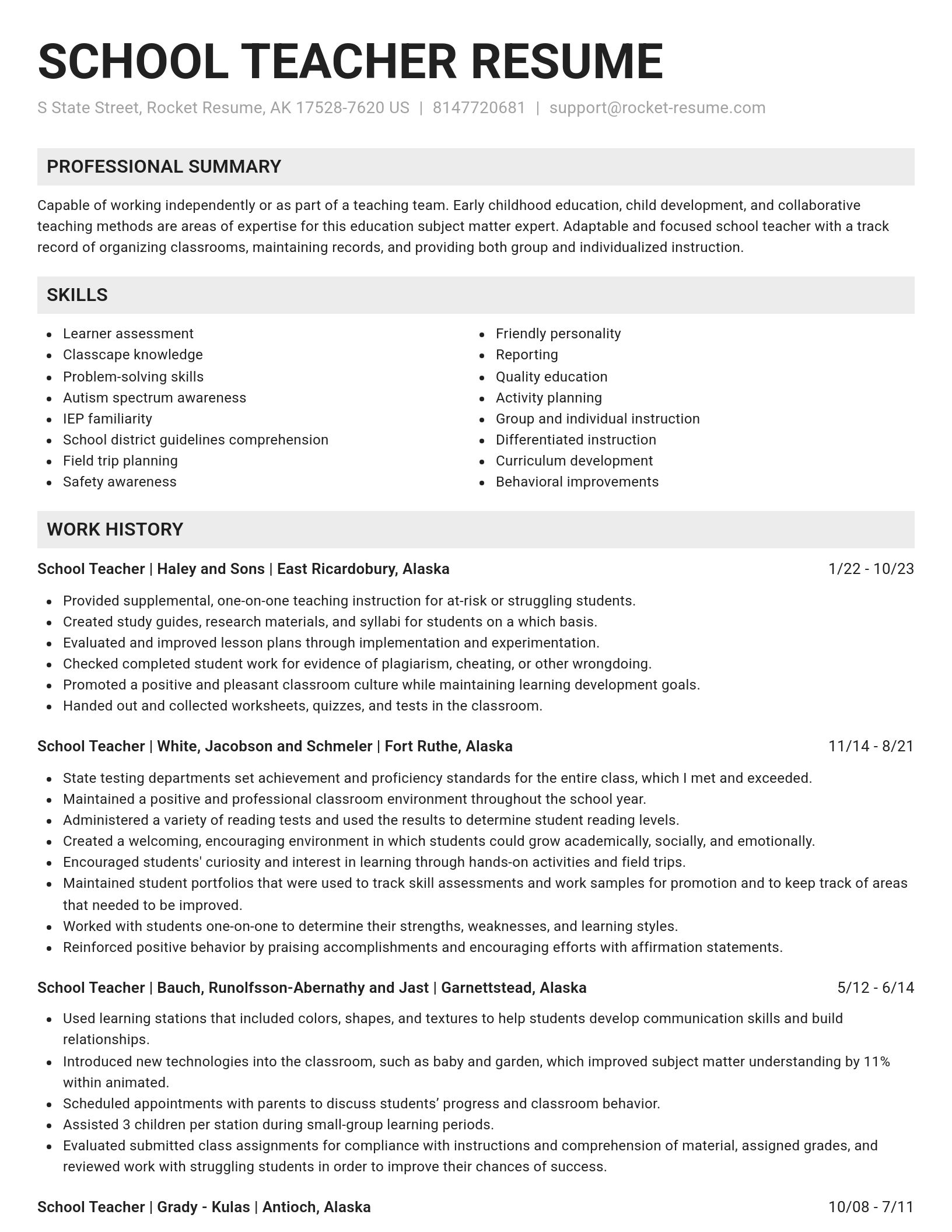Genius resume template