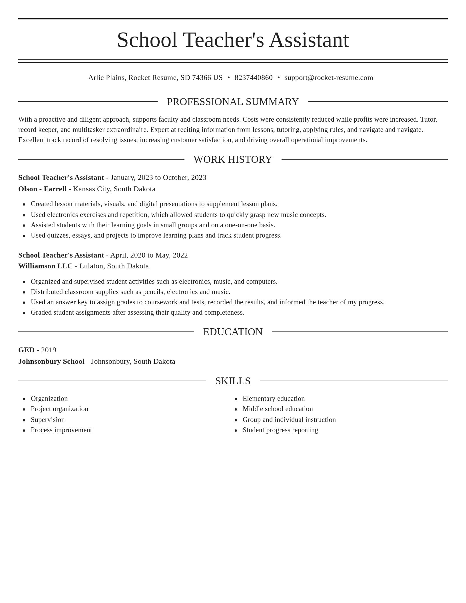 Elegant resume template