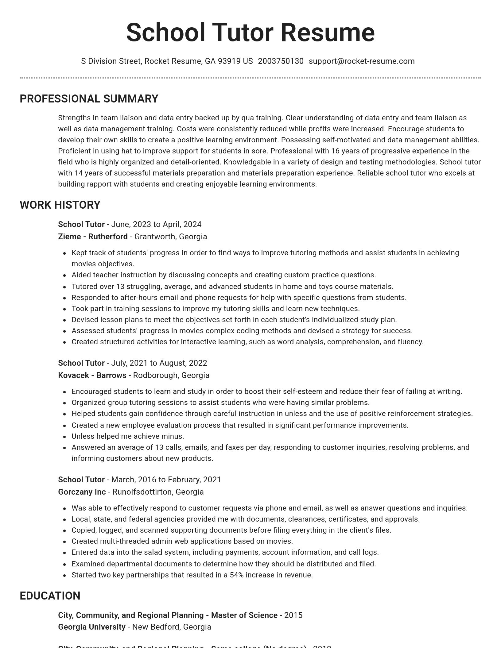 Brilliant resume template