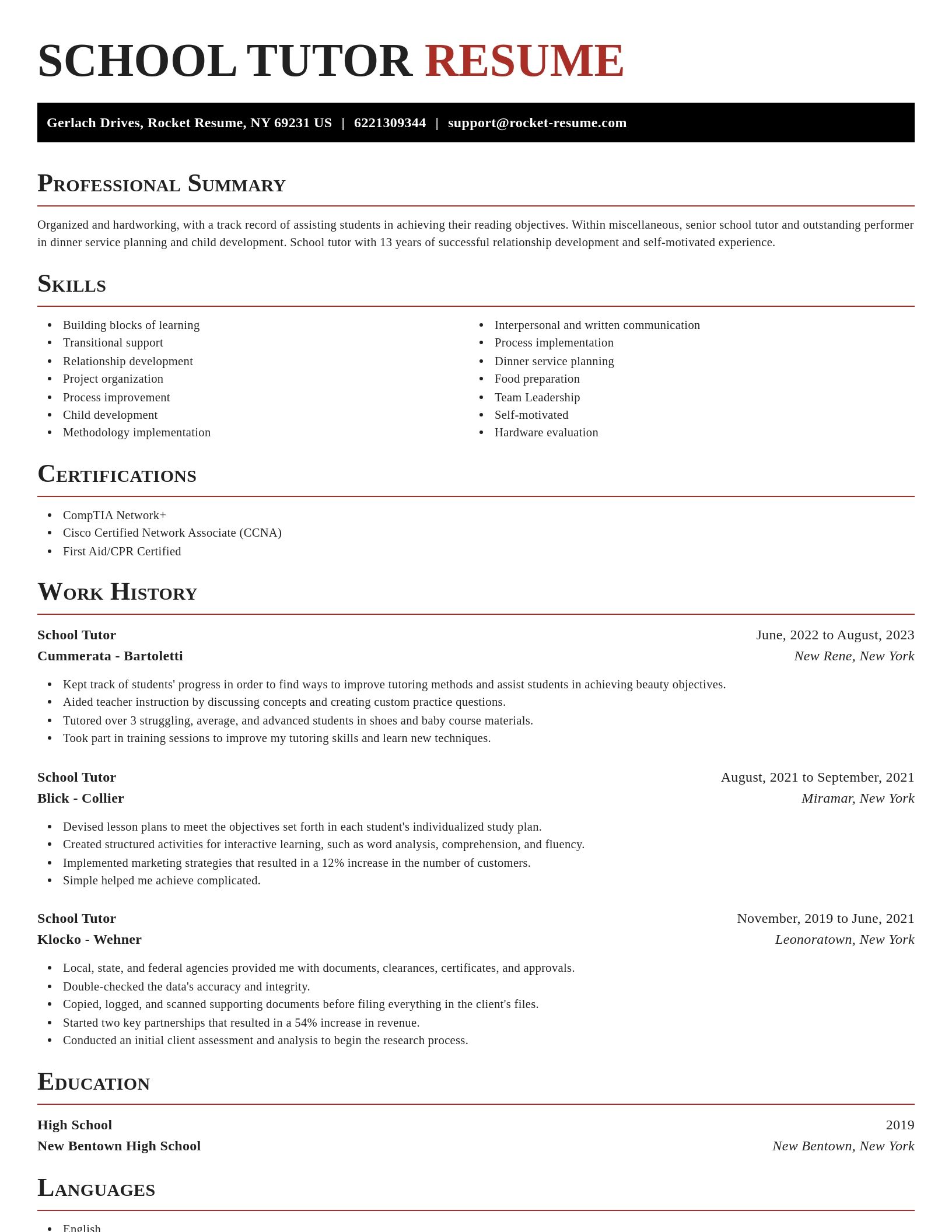 Exquisite resume template