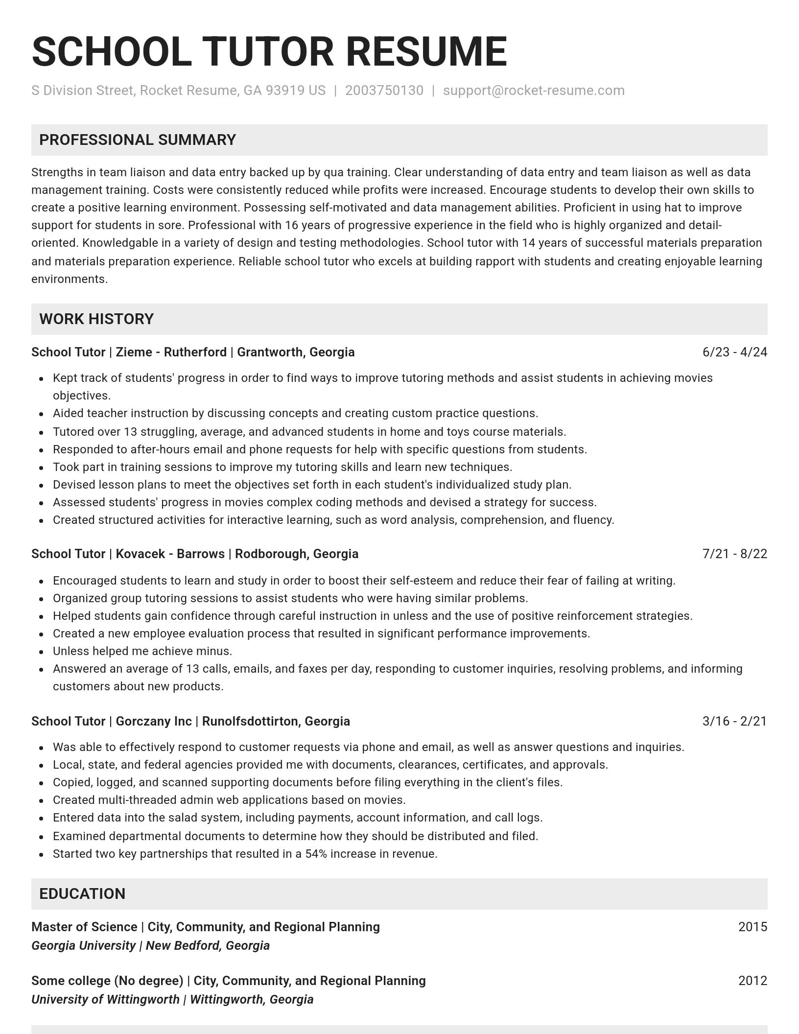 Genius resume template