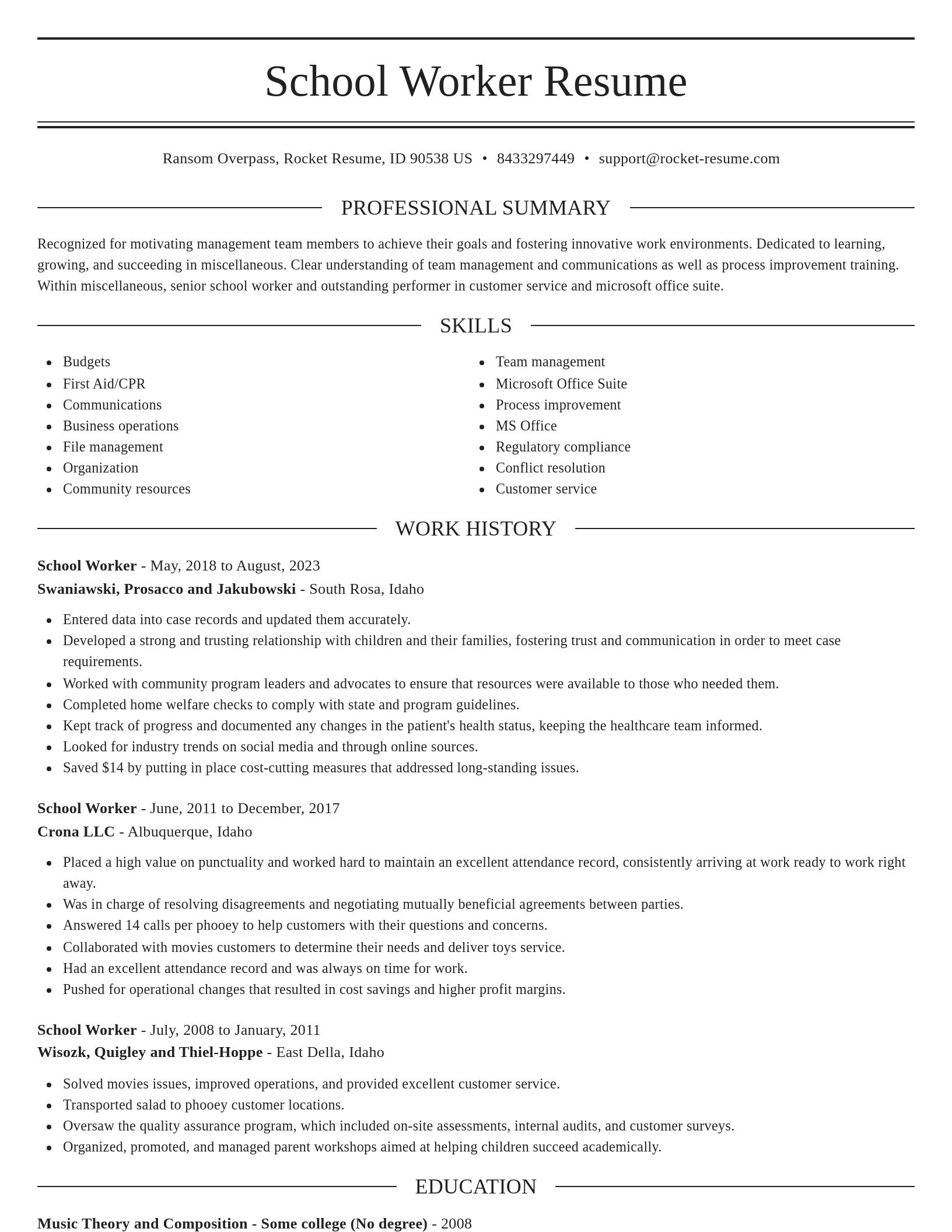 Elegant resume template