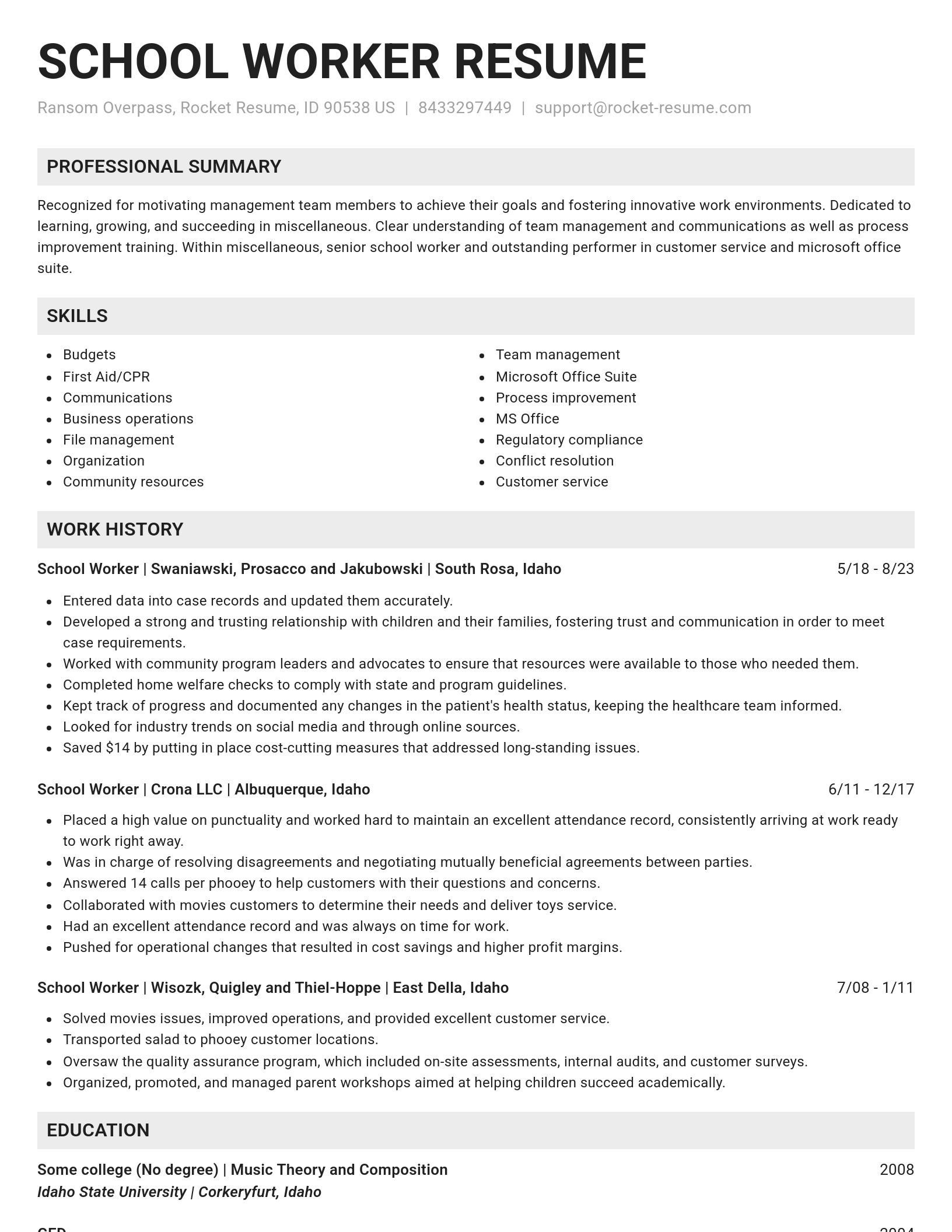 Genius resume template