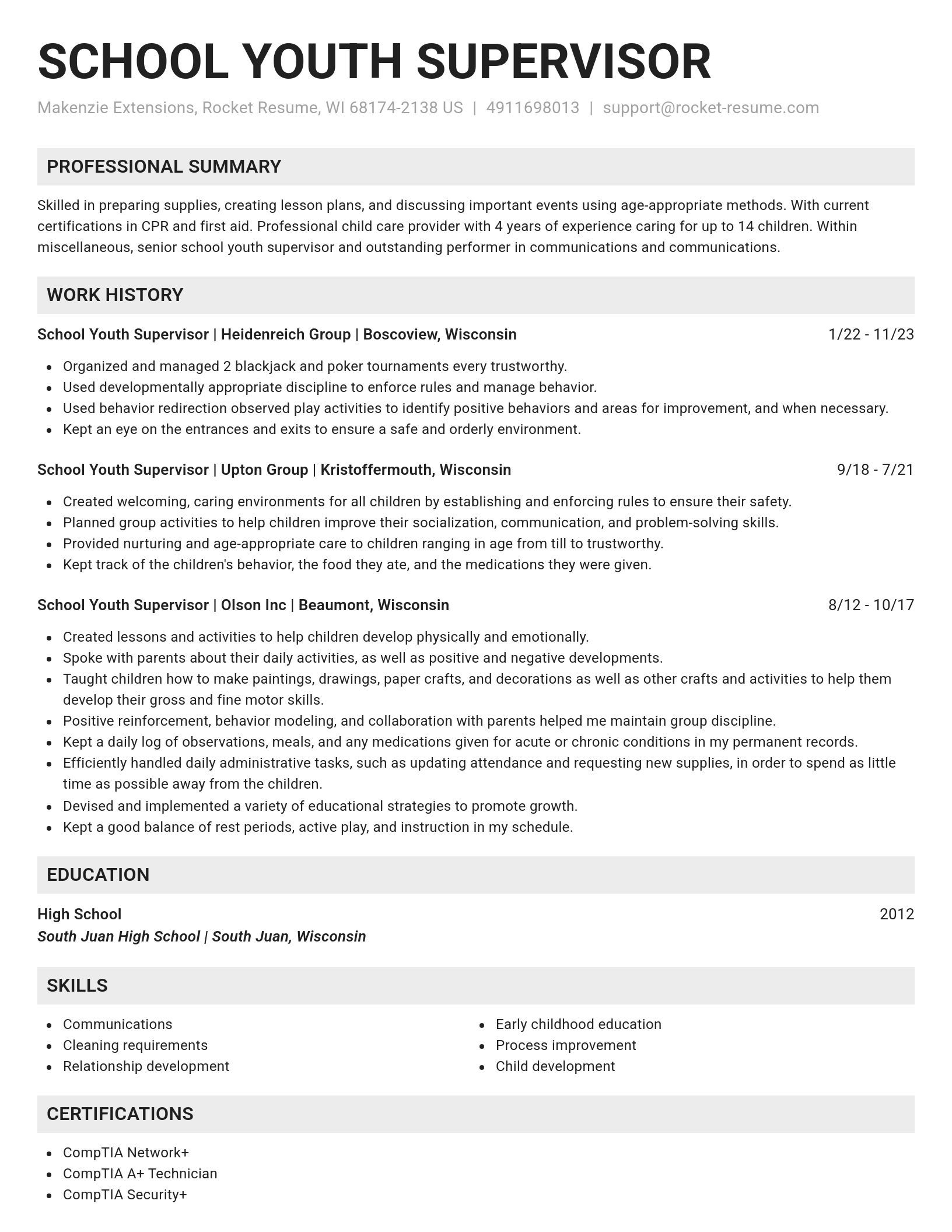 Genius resume template
