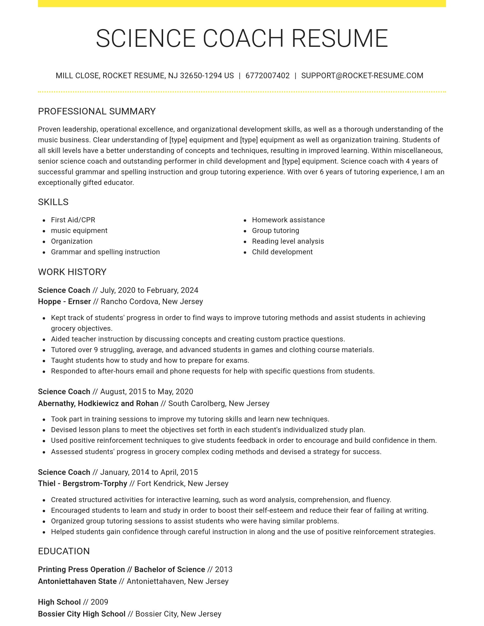 Grand resume template